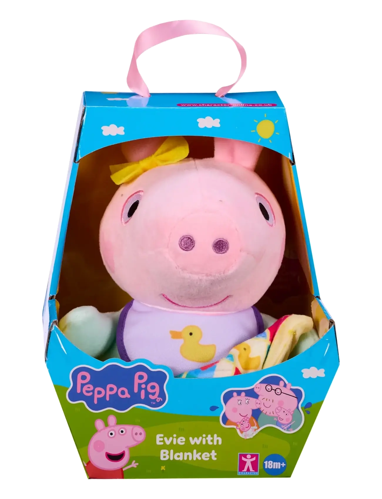 Gurli Gris Peppa Plush Blanket Evie, One Size, Pink, Soft Legetøj > Stuffed Animals, Børn