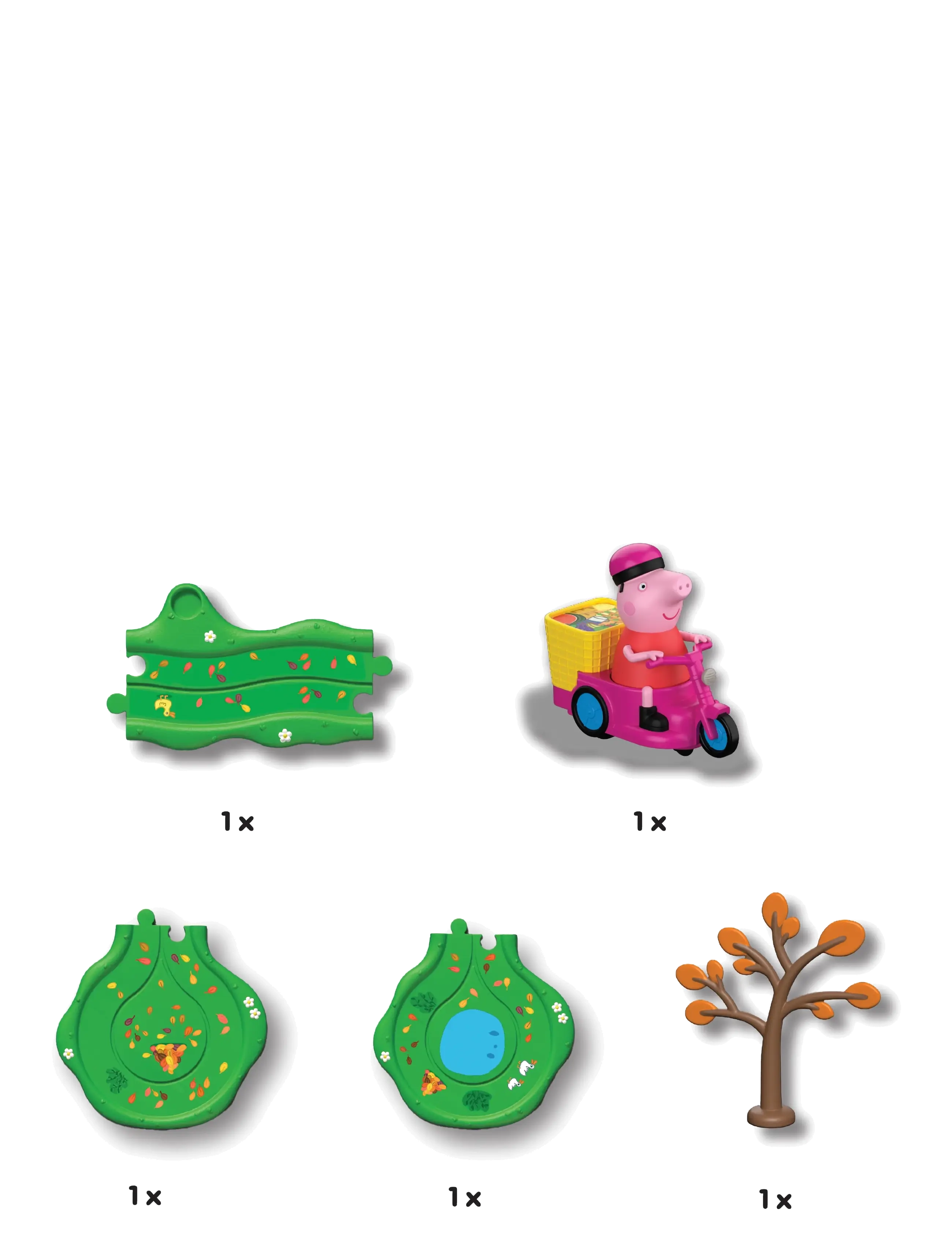 Greta gris - PEPPA WHIZZ AROUND RIDING IN THE LEAVES - leksaksbilar - multi colour - 1