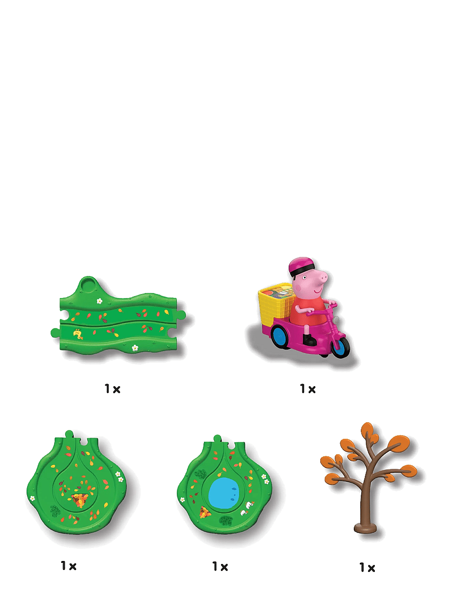 Greta gris - PEPPA WHIZZ AROUND RIDING IN THE LEAVES - leksaksbilar - multi colour - 1