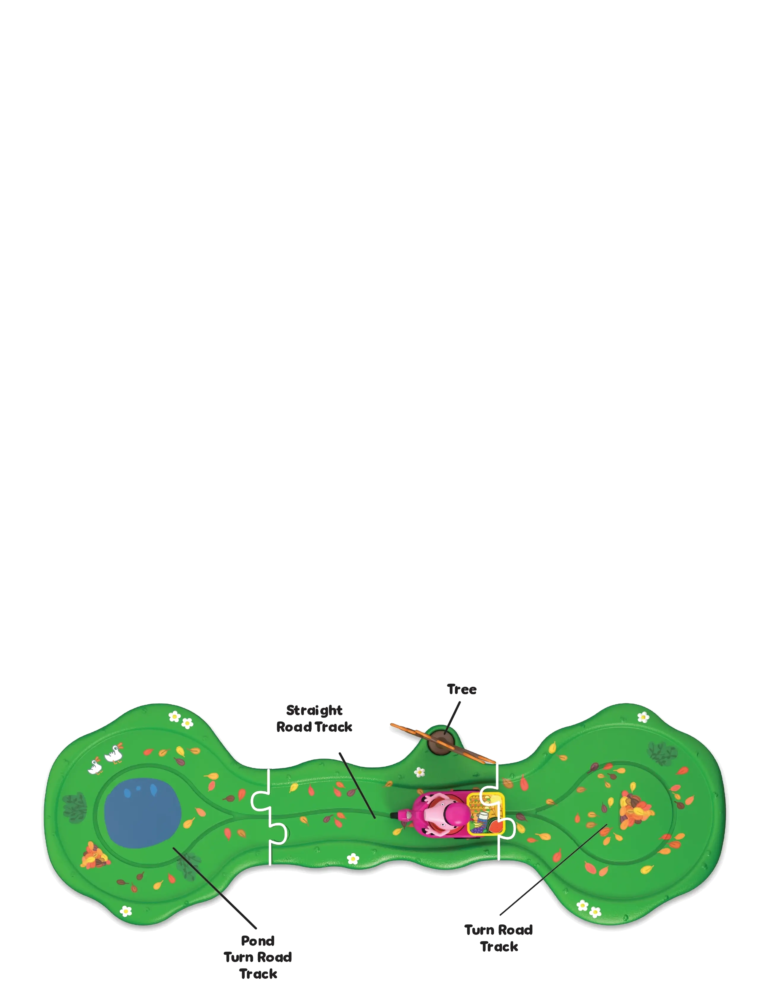 Greta gris - PEPPA WHIZZ AROUND RIDING IN THE LEAVES - leksaksbilar - multi colour - 5