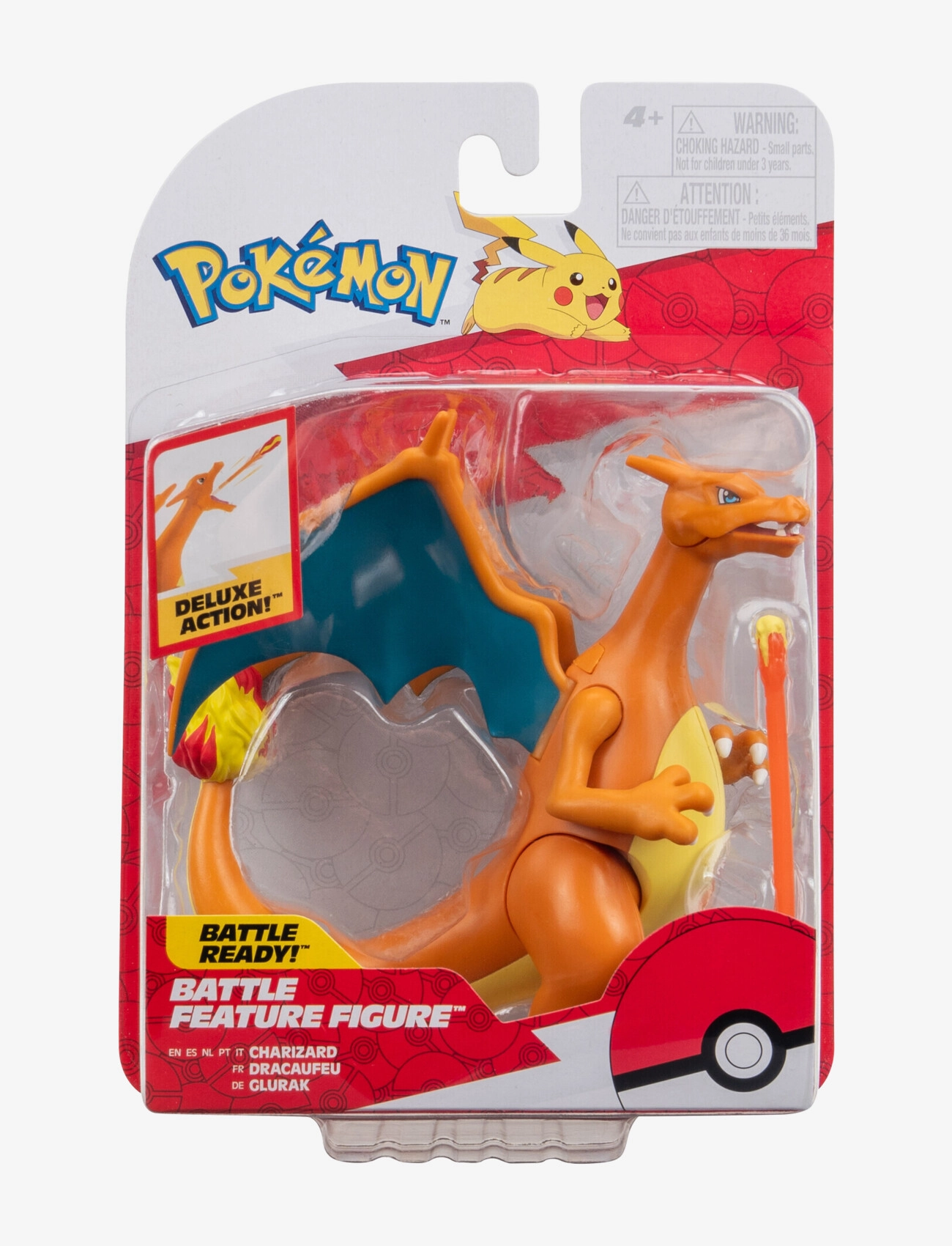 Pokemon Battle Feature Figure Charizard, Børn, Action Figures, Multi/mønstret, Str: ONE SIZE