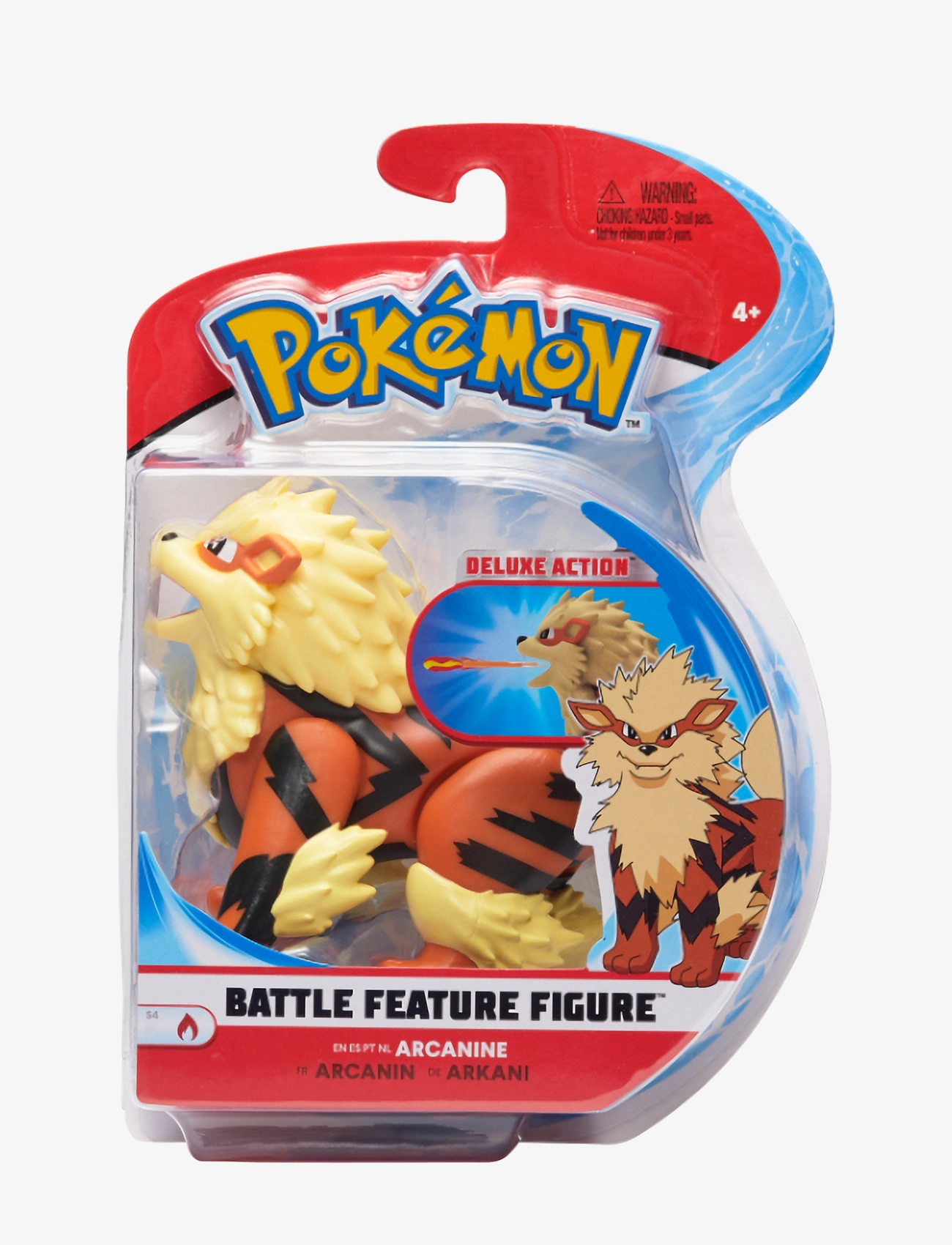 Pokemon Battle Feature Figure Arcanine, Børn, Action Figures, Multi/mønstret, Str: ONE SIZE