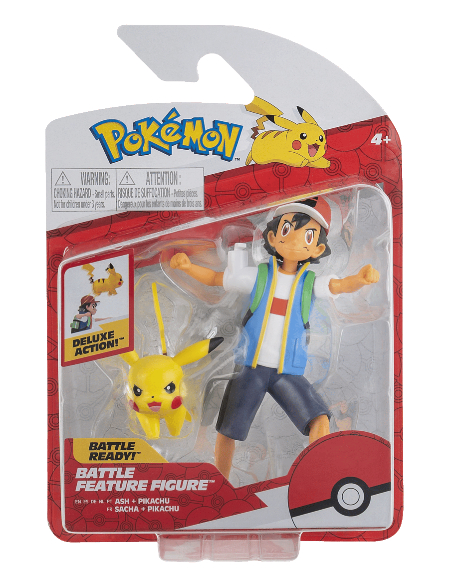 Pokemon - POKEMON BATTLE FEATURE FIGURE ASH AND PIKACHU - actionfigurer - multi colour - 0