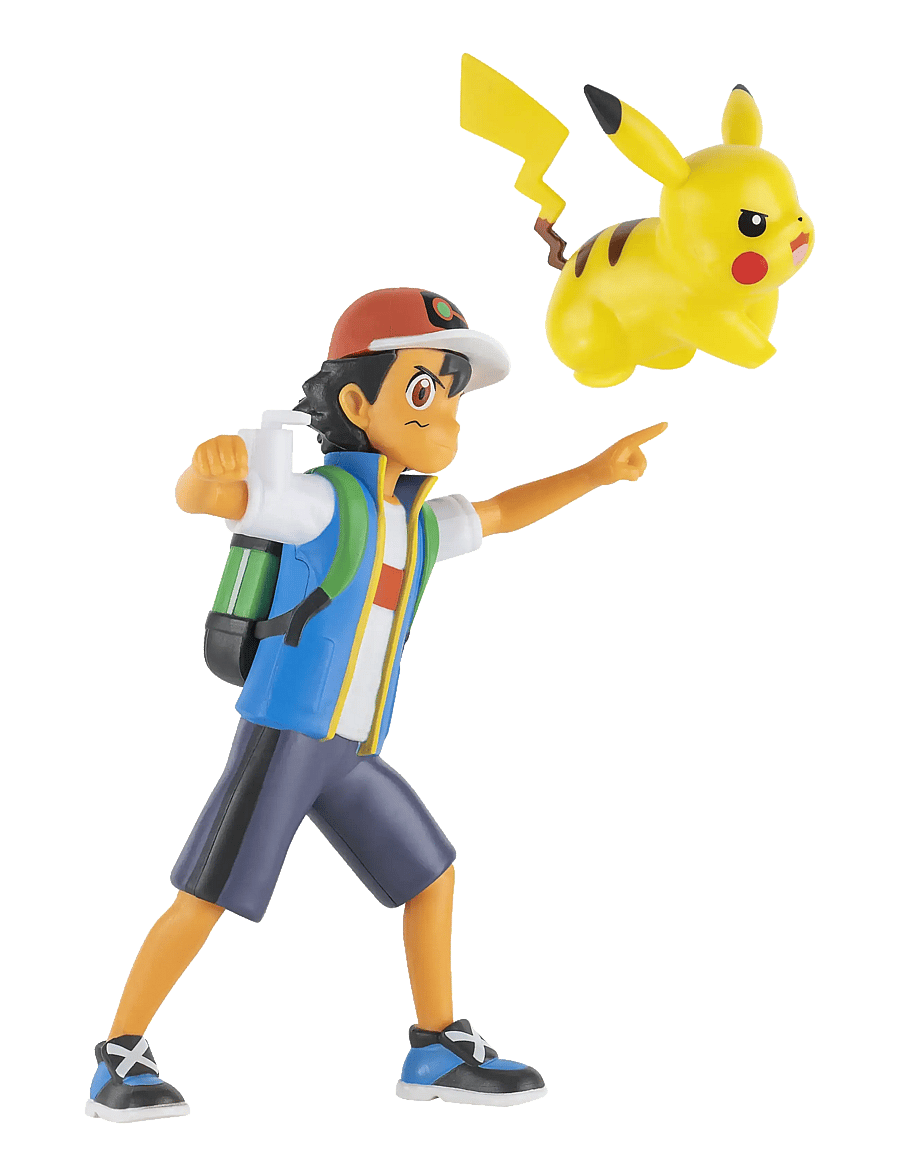 Pokemon - POKEMON BATTLE FEATURE FIGURE ASH AND PIKACHU - actionfigurer - multi colour - 3