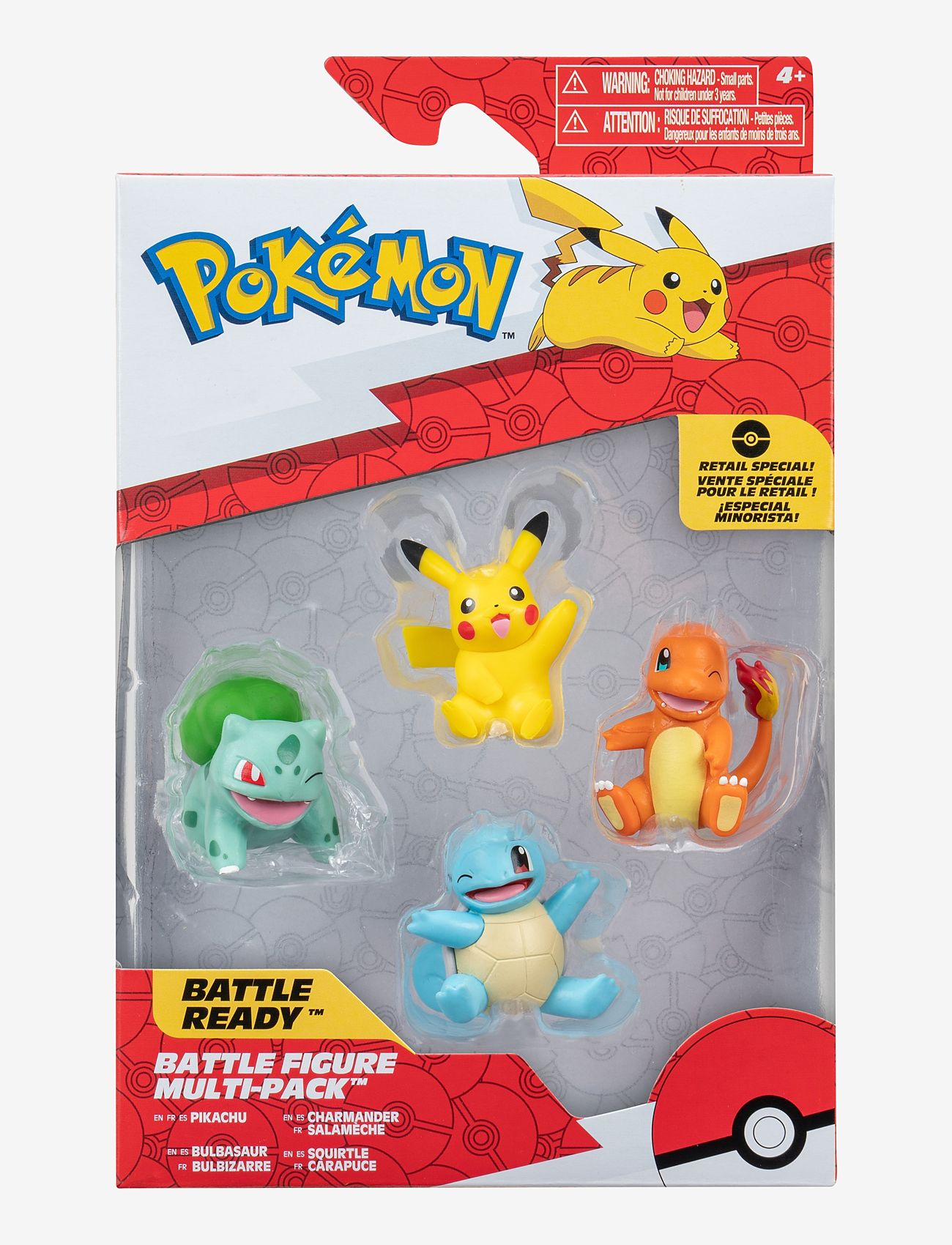 Pokemon - POKEMON BATTLE FIGURE 4 PK - actionfigurer - multi colour - 0