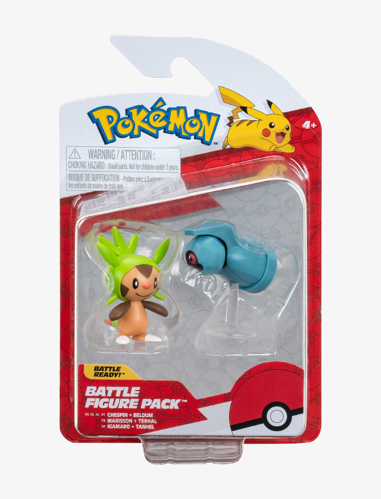 Pokemon Pokemon Battle Figure Chespin And Beldum, One Size, Multi/patterned, Legesæt Og Actionfigurer > Actionfigurer, Børn