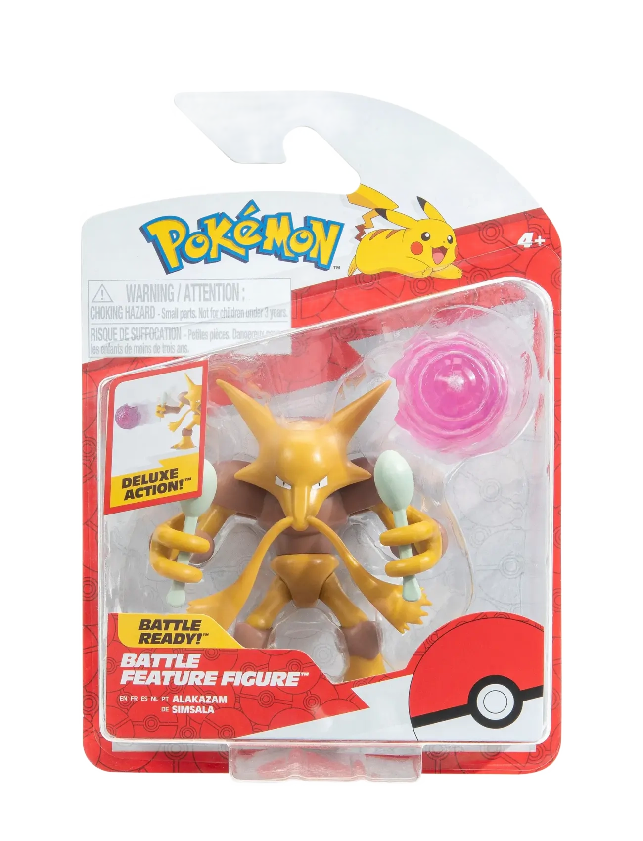 Pokemon Battle Feature Figure Alakazam, Børn, Action Figures, Multi/mønstret, Str: ONE SIZE