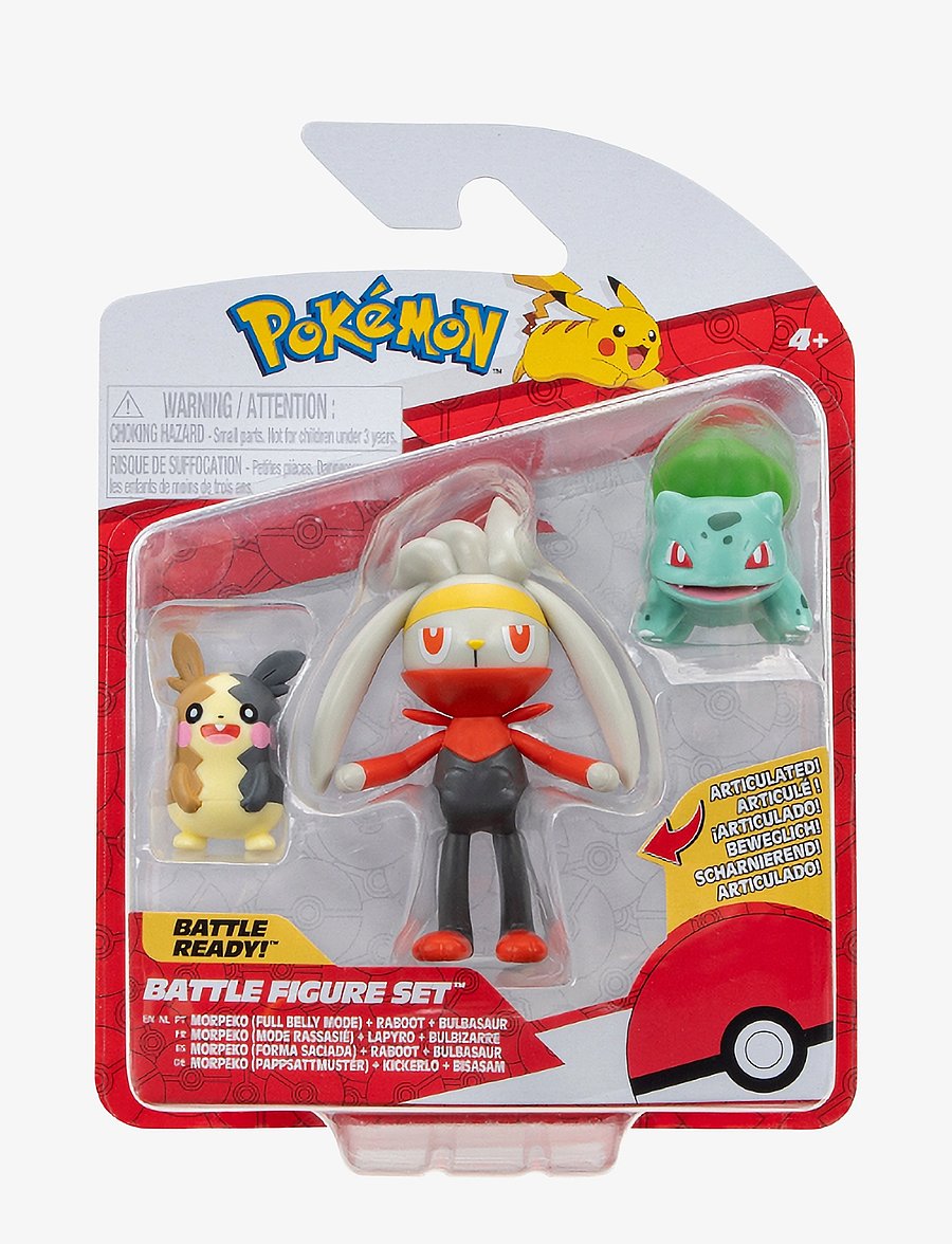 Proxy - POKEMON BATTLE FIGURE 3 PK MORPEKO, BULBASAUR - multi colour - 0