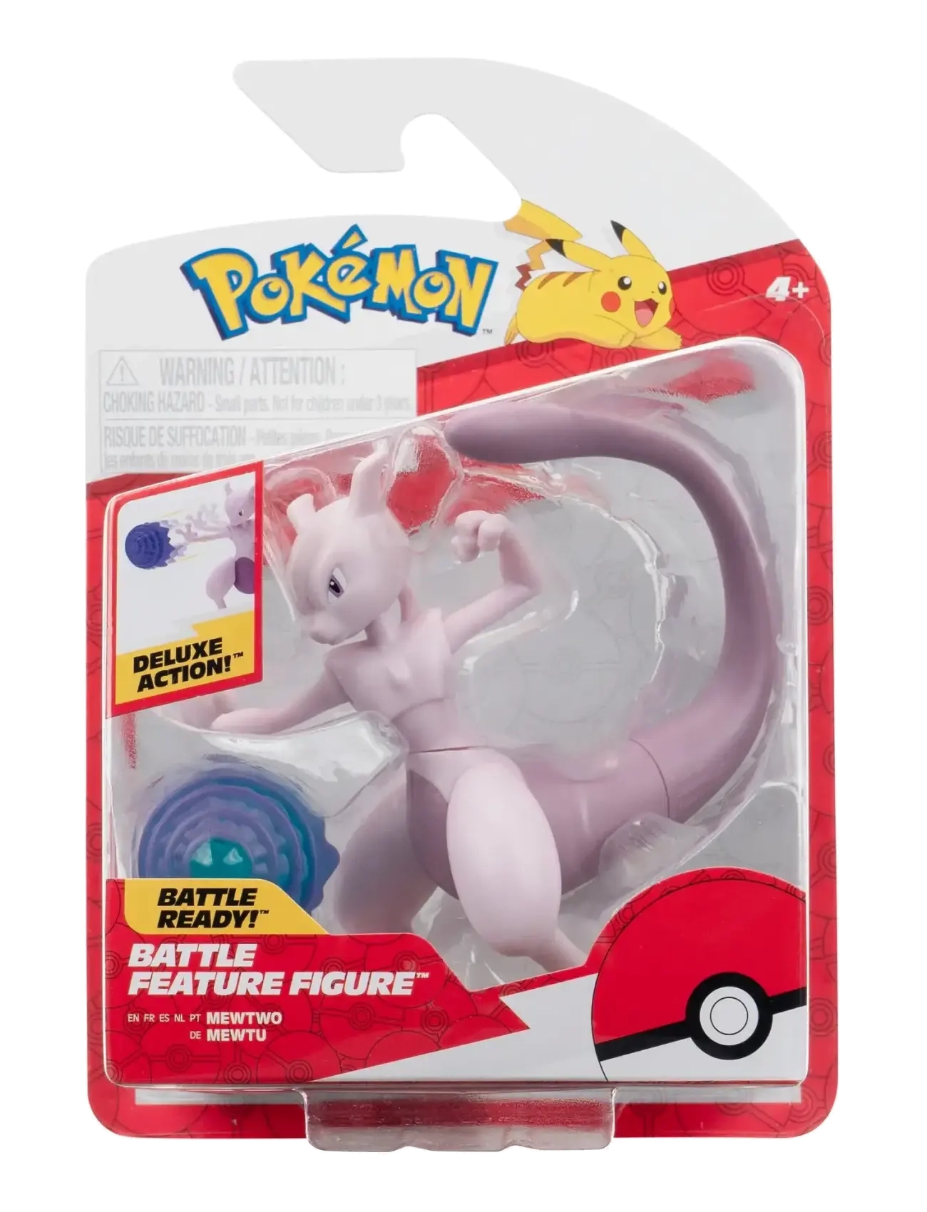 Pokemon Battle Feature Figure Mewtwo, Børn, Action Figures, Pink, Str: ONE SIZE
