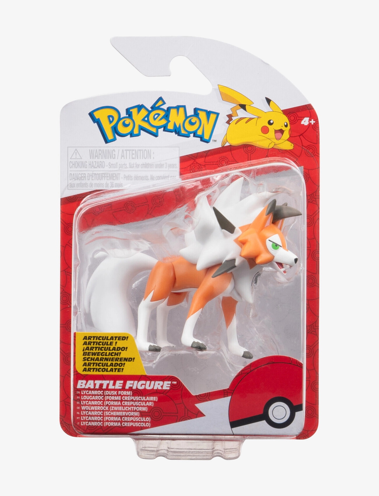 POKEMON BATTLE FIGURE LYCANROC - MULTI COLOUR