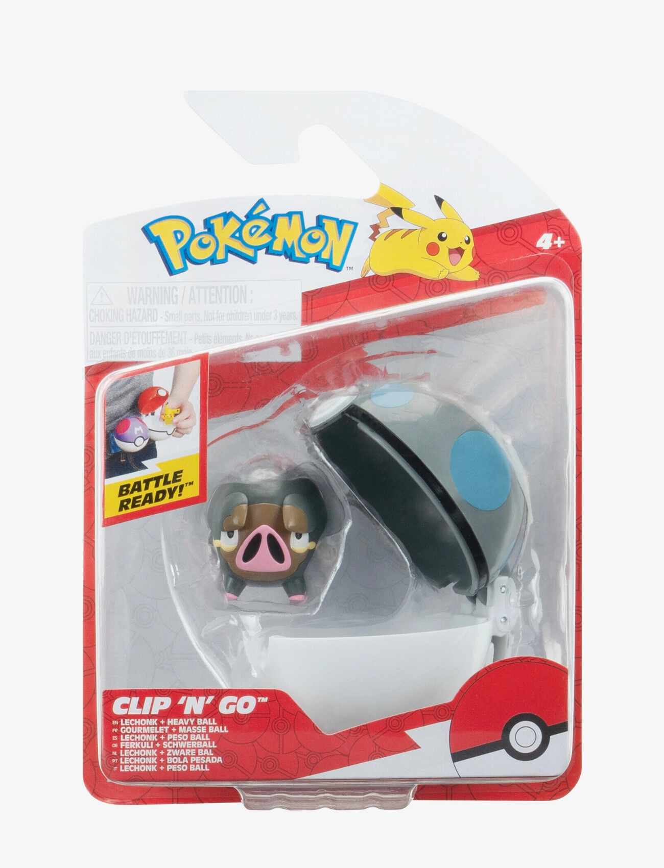 Pokemon POKEMON CLIP N GO LECHONK WITH HEAVY BALL - Julklappar till barn - MULTI COLOUR / multi