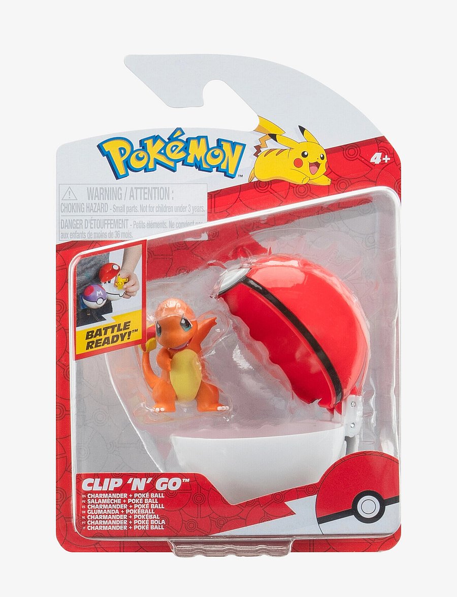 Pokemon - POKEMON CLIP N GO CHARMANDER WITH POKE BALL - multi colour - 0