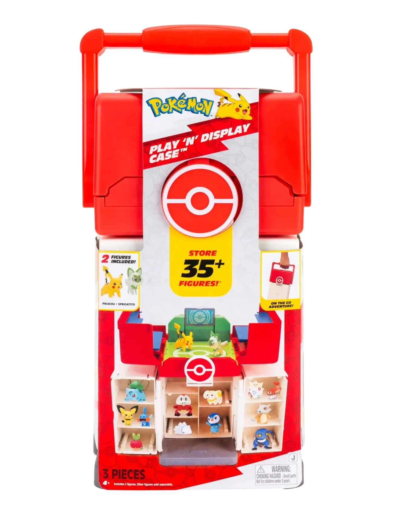 Pokemon Play N Display Case, Børn, Play Sæt, Rød, Str: ONE SIZE