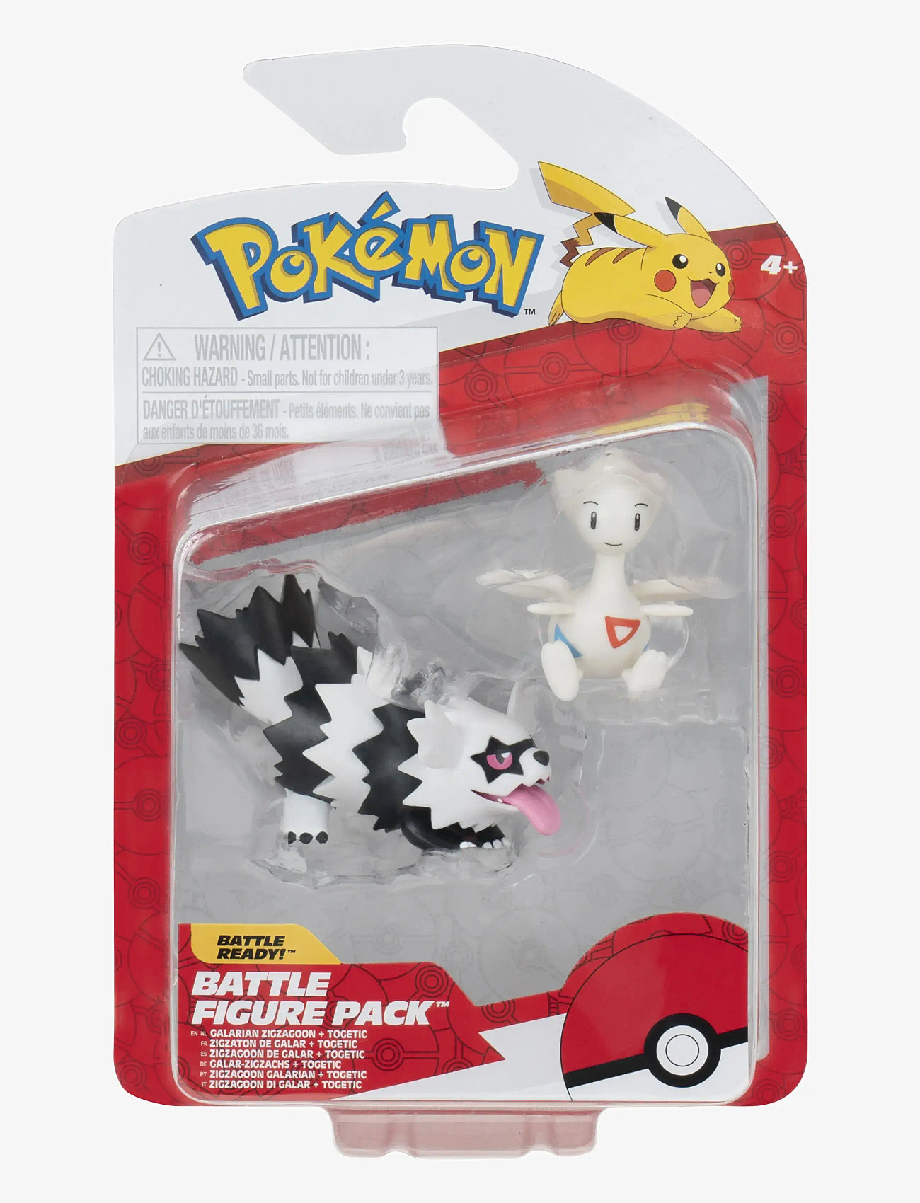 Pokemon - POKEMON BATTLE FIGURE GALARIAN ZIGZAGOON & TOGETIC - actionfigurer - multi colour - 0