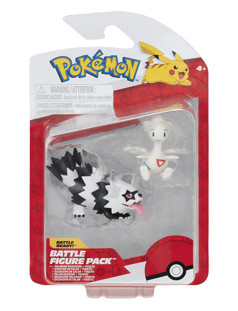Pokemon - POKEMON BATTLE FIGURE GALARIAN ZIGZAGOON & TOGETIC - actionfigurer - multi colour - 0