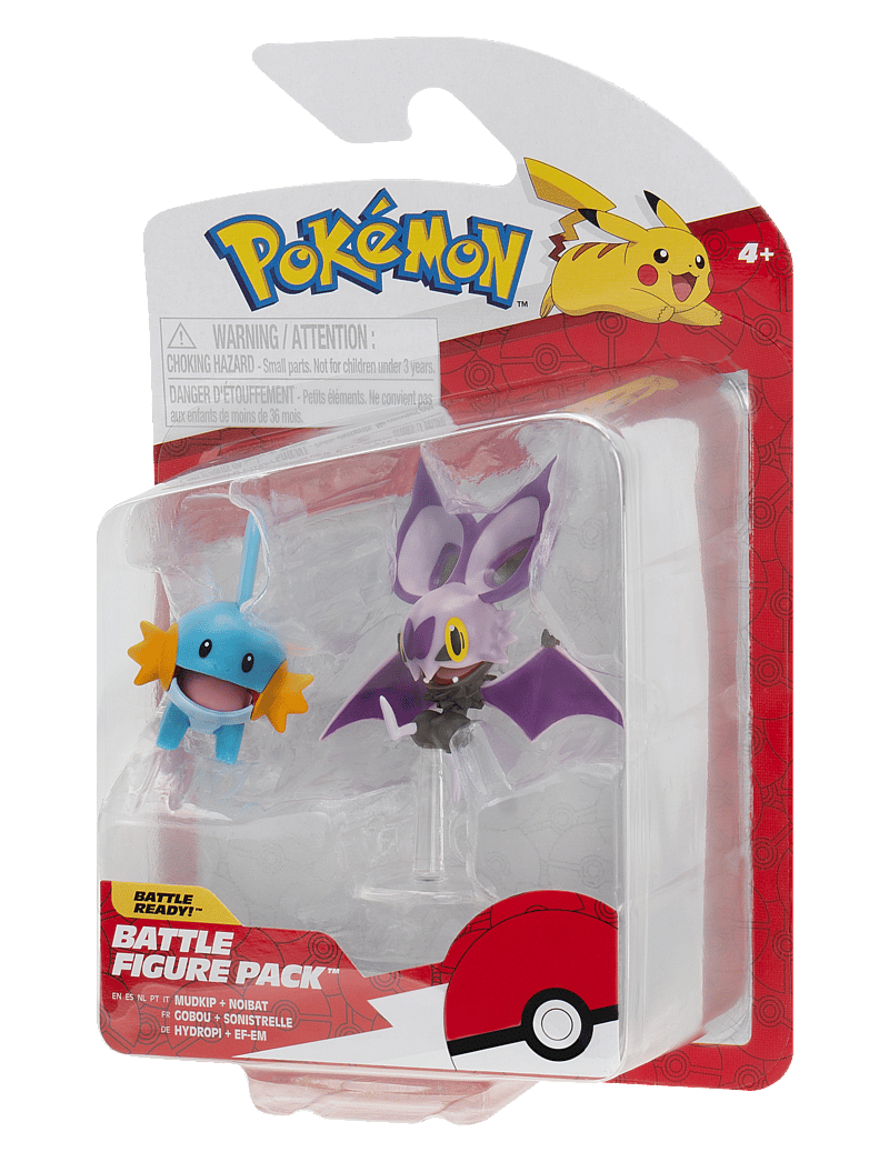 Pokemon - POKEMON BATTLE FIGURE NOIBAT AND MUDKIP - hasarfígúrur - multi colour - 0