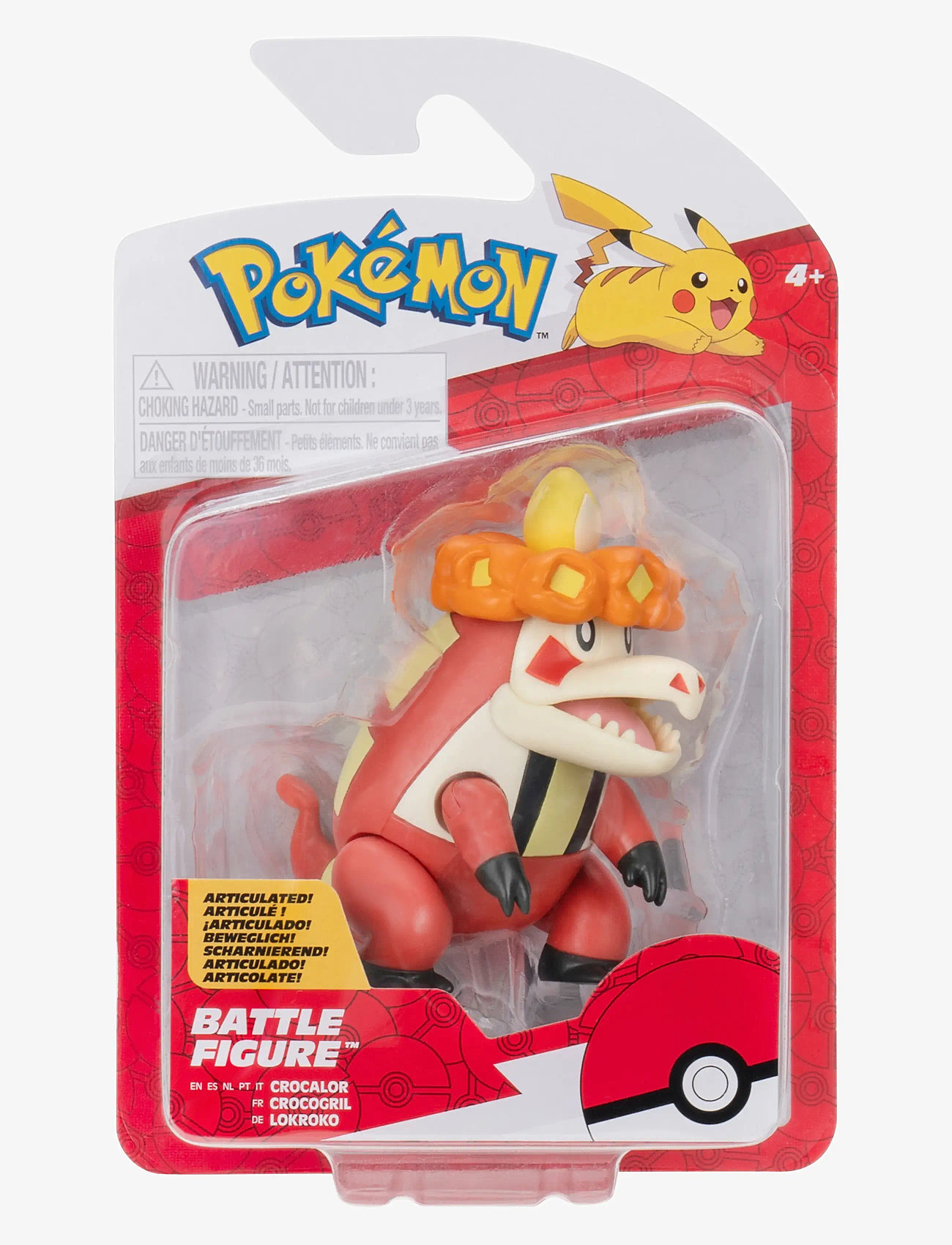 Pokemon - POKEMON BATTLE FIGURE CROCALOR - actionfigurer - multi colour - 0