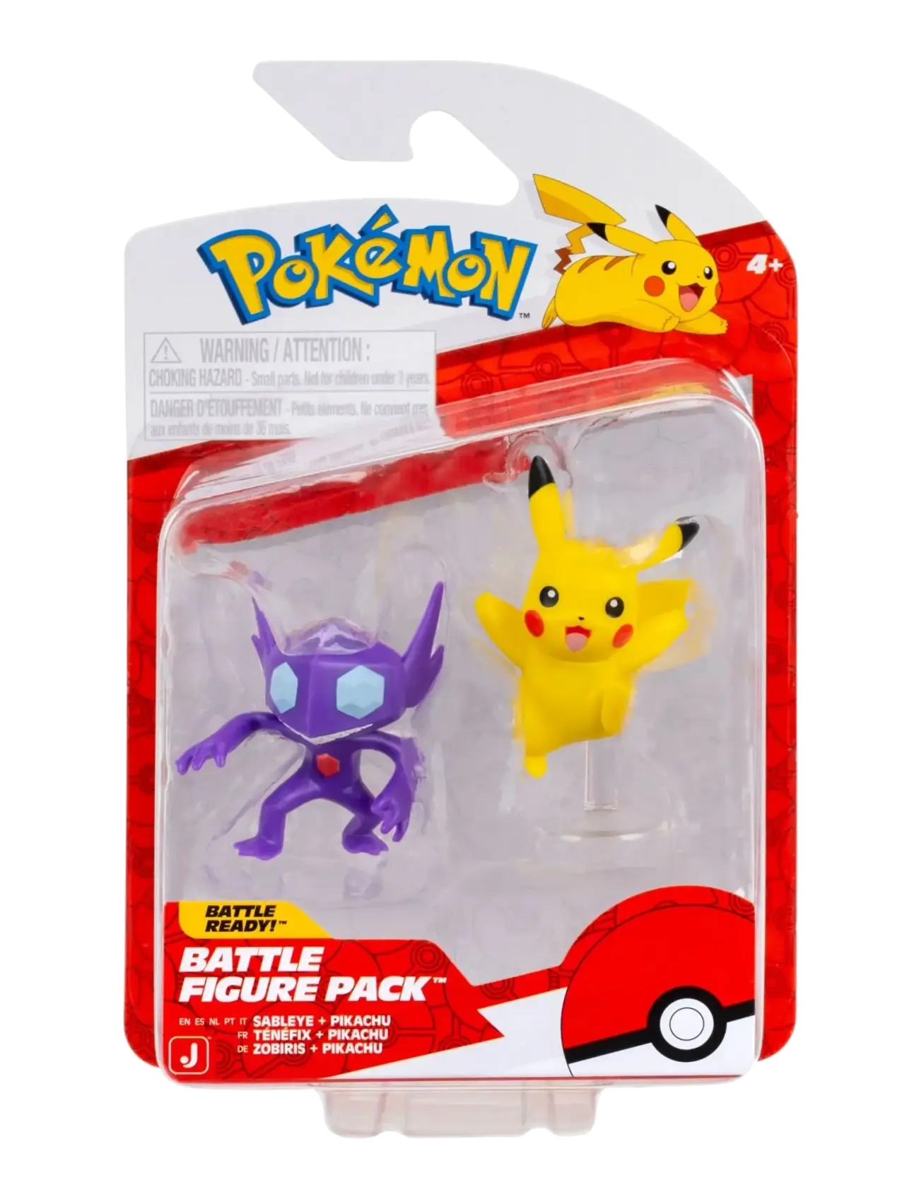 Pokemon Battle Figure Sableye/Pikachu, Børn, Action Figures, Lila, Str: ONE SIZE