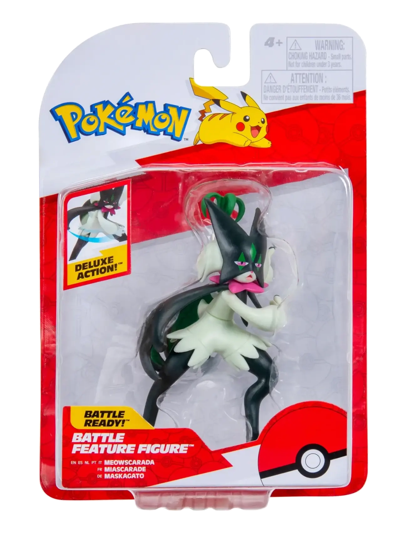 Pokemon Battle Feature Figure Meowscarada, Børn, Action Figures, Sort, Str: ONE SIZE