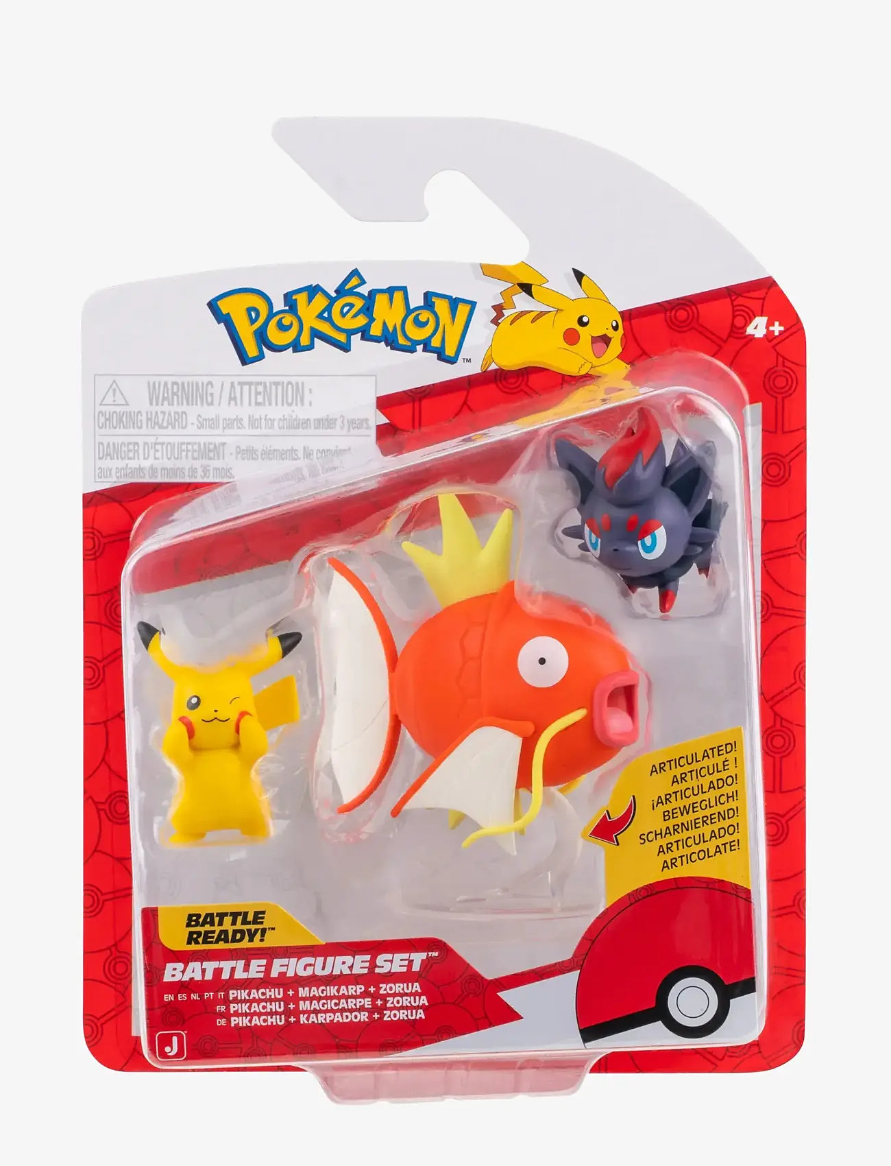 Pokemon - POKEMON BATTLE FIGURE 3 PK PIKACHU/MAGIKARP/ZORUA - actionfigurer - multi colour - 0