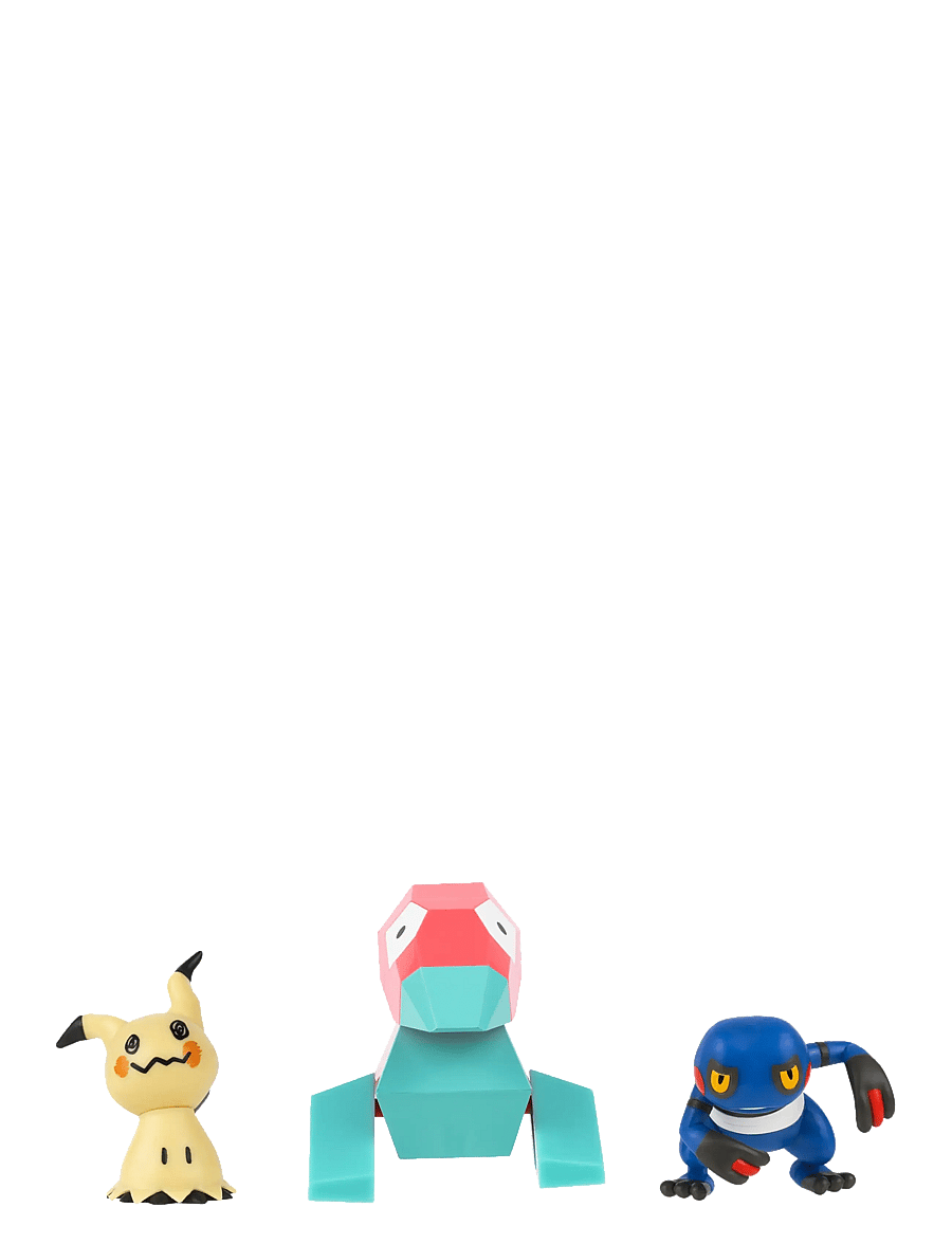 Pokemon - POKEMON BATTLE FIGURE 3 PK MIMIKYU/PORYGON/CROAGUN - hasarfígúrur - multi colour - 1