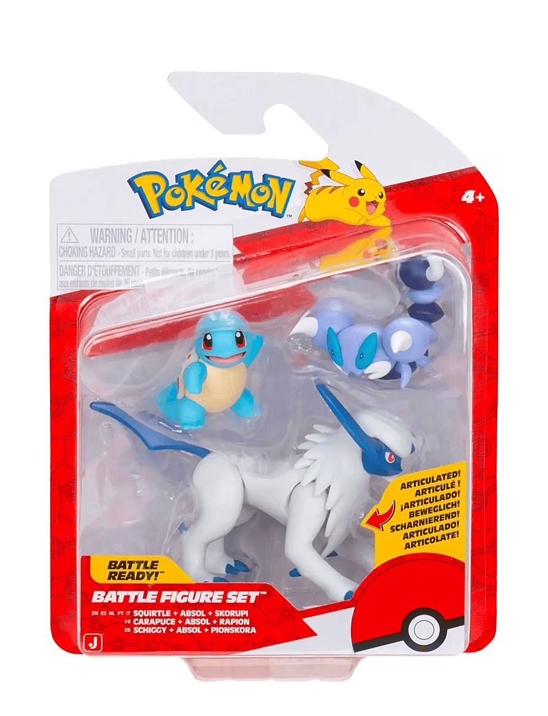 Pokemon - POKEMON BATTLE FIGURE 3 PK SQUIRTLE/ABSOL/SKORUPI - lekset - multi colour - 1