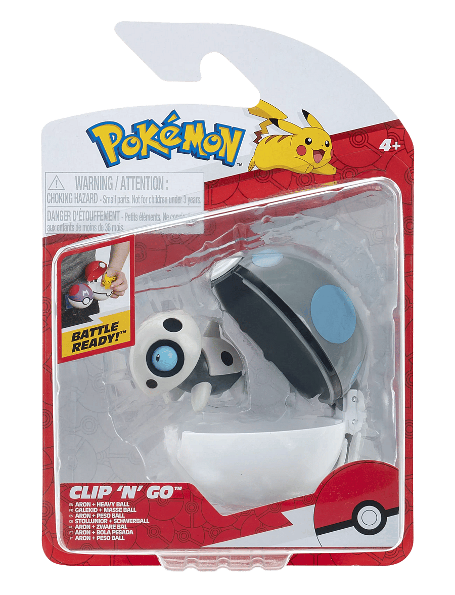 Pokemon - POKEMON CLIP N GO ARON W HEAVY BALL - hasarfígúrur - multi colour - 0