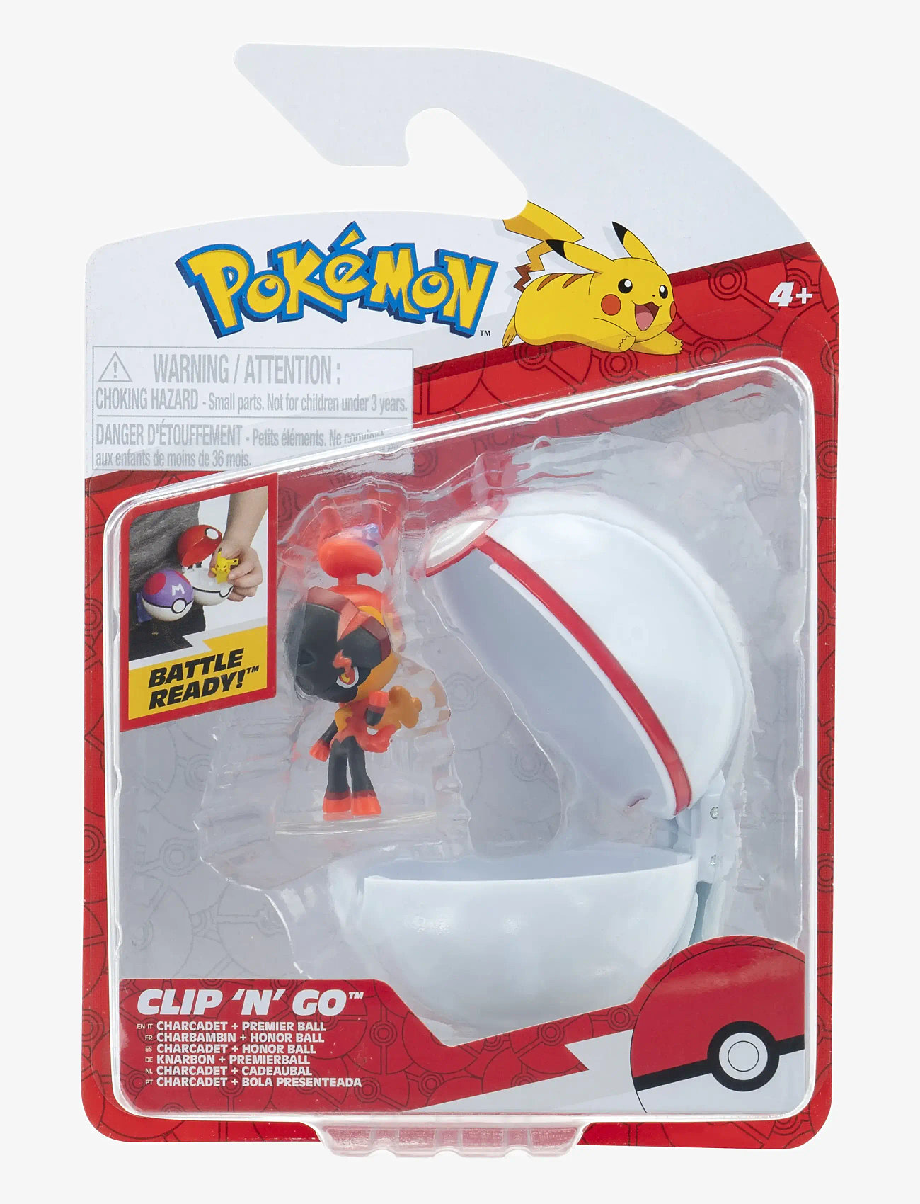 Pokemon - POKEMON CLIP N GO CHARCADET W PREMIER BALL - actionfigurer - multi colour - 0
