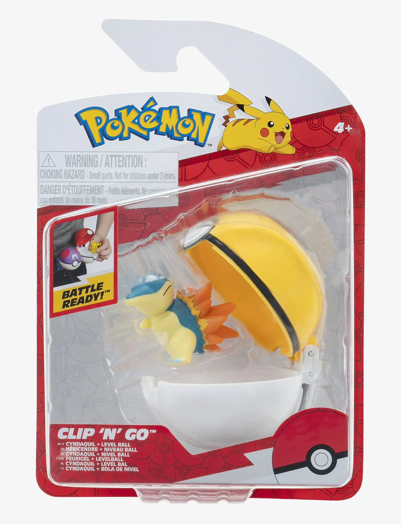 Pokemon - POKEMON CLIP N GO CYNDAQUIL WITH LEVEL BALL - actionfigurer - multi colour - 0
