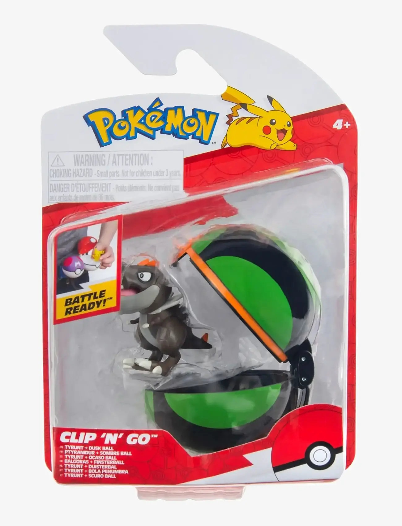 Pokemon - POKEMON CLIP N GO TYRUNT WITH DUSK BALL - lekset - multi colour - 0