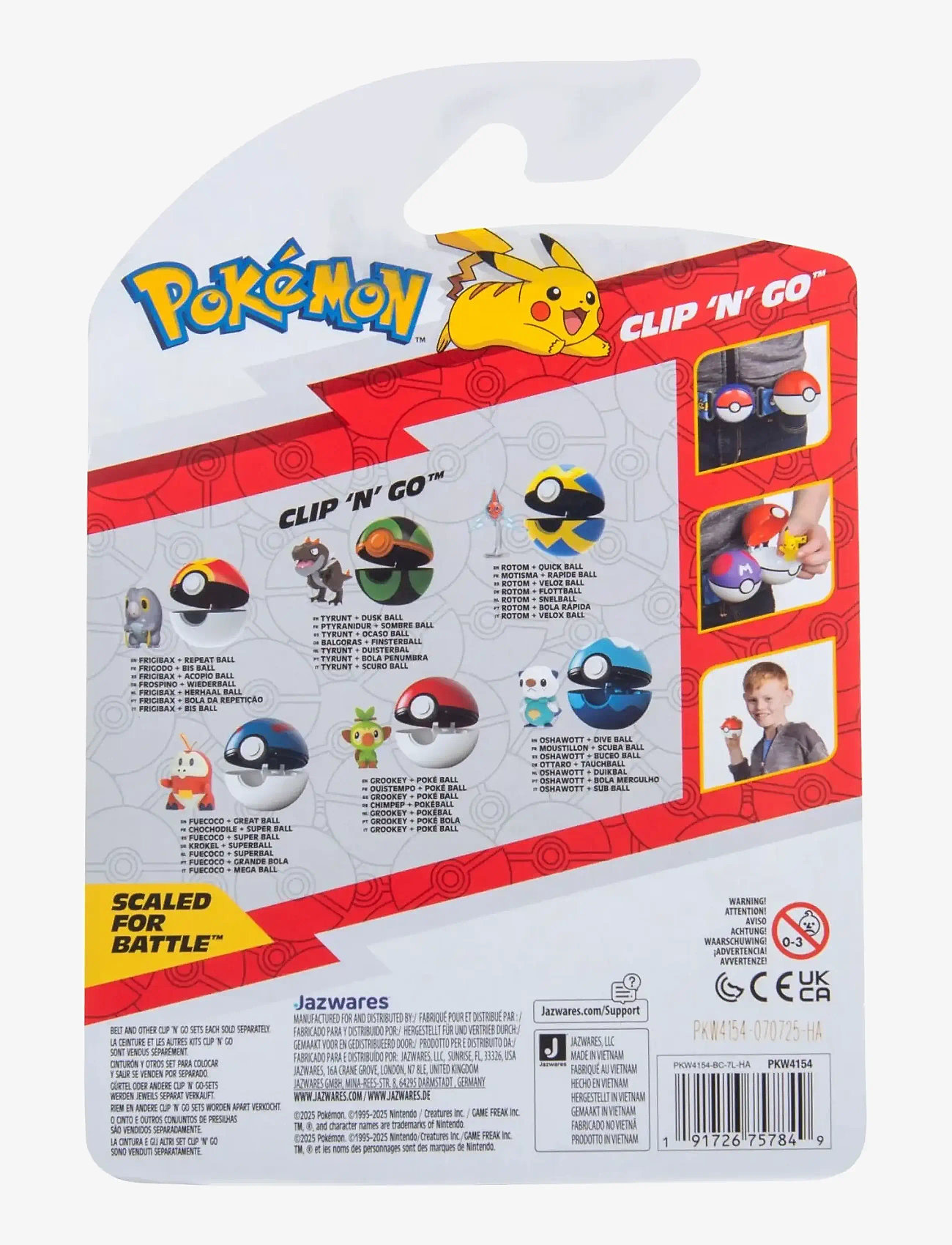 Pokemon - POKEMON CLIP N GO TYRUNT WITH DUSK BALL - lekset - multi colour - 1