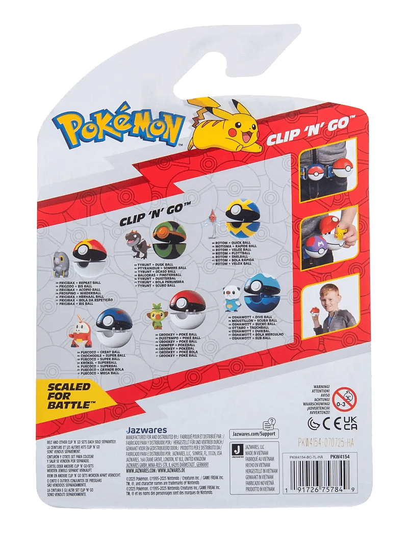 Pokemon - POKEMON CLIP N GO TYRUNT WITH DUSK BALL - lekset - multi colour - 1