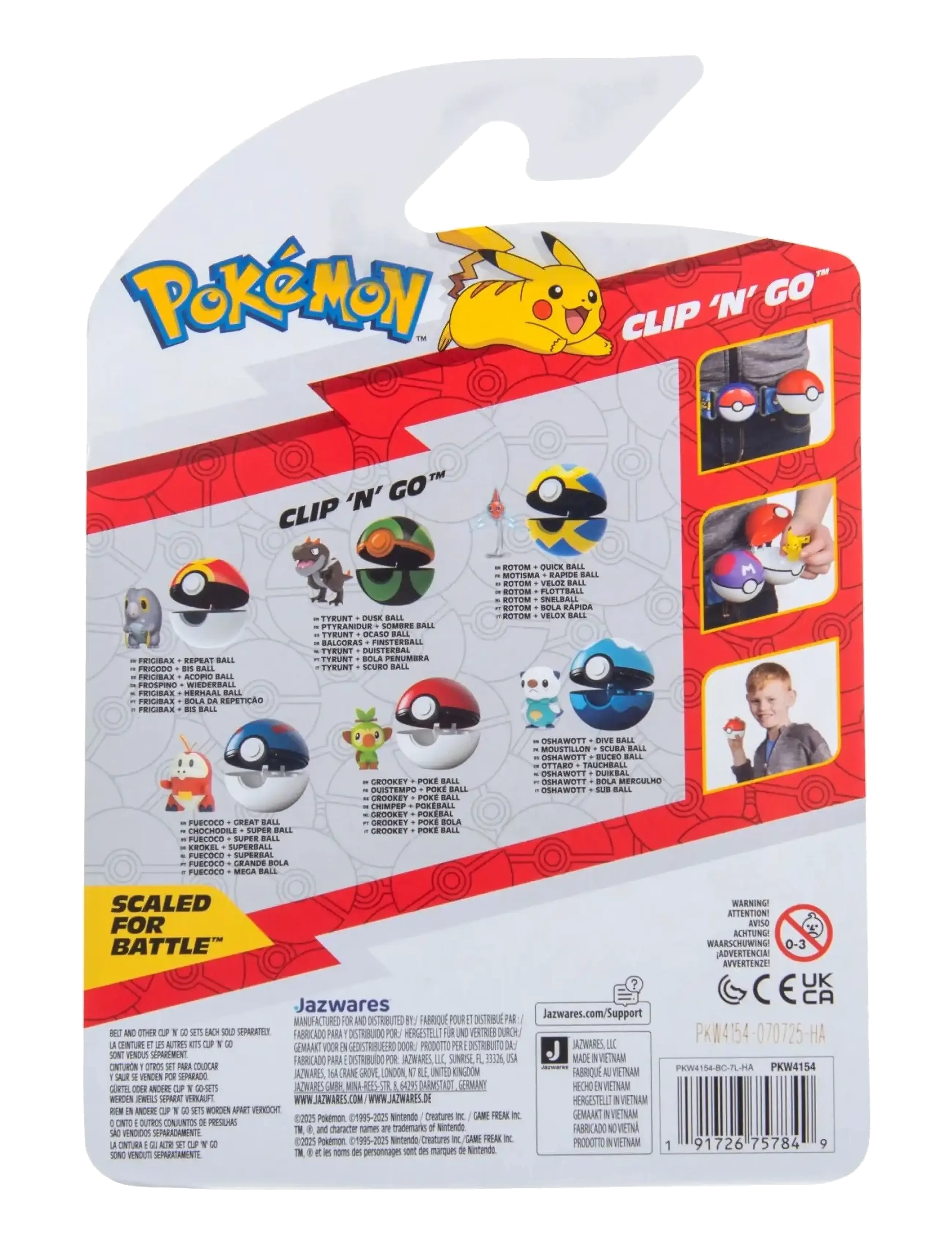 Pokemon - POKEMON CLIP N GO TYRUNT WITH DUSK BALL - legesæt - multi colour - 1