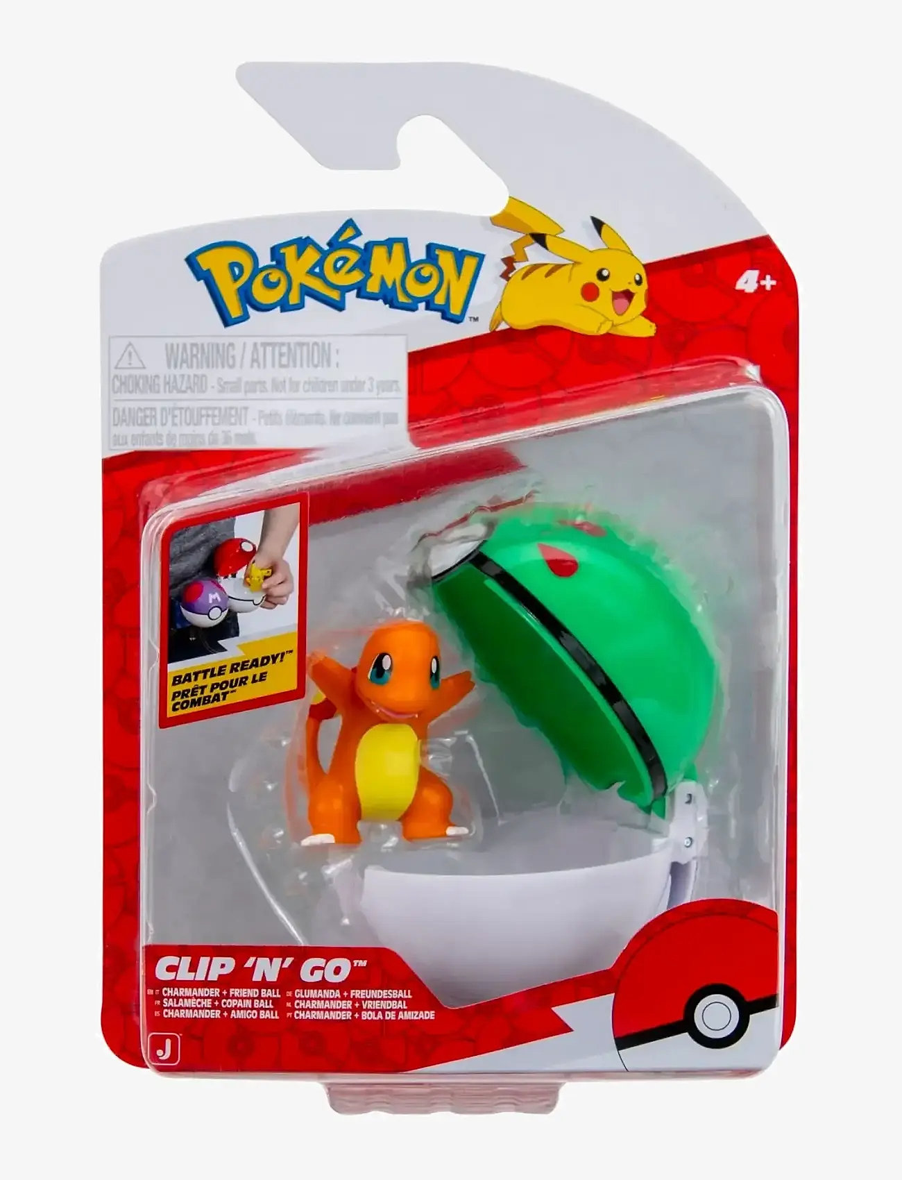 Pokemon - POKEMON CLIP N GO CHARMANDER WITH FRIEND BALL - film- & eventyrsfigurer - multi colour - 0