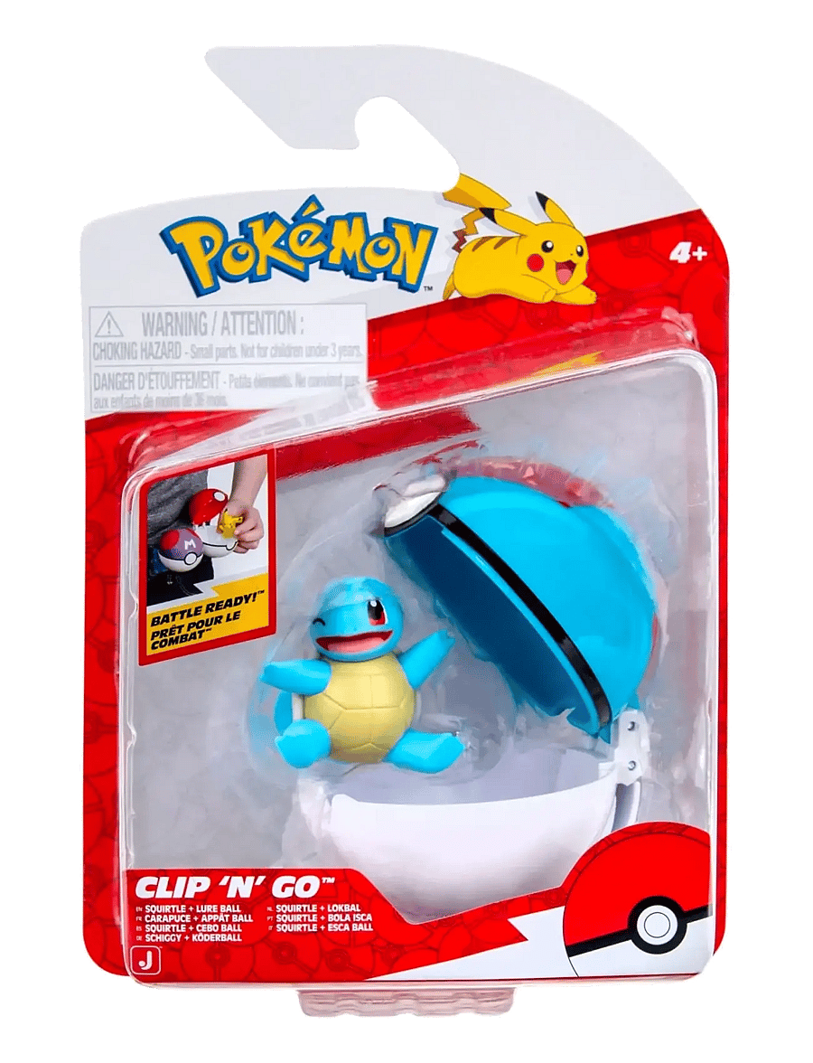 Pokemon - POKEMON CLIP N GO SQUIRTLE WITH LURE BALL - lekset - multi colour - 0