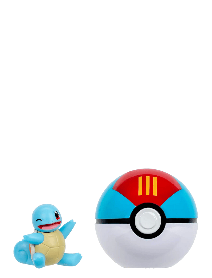 Pokemon - POKEMON CLIP N GO SQUIRTLE WITH LURE BALL - lekset - multi colour - 1