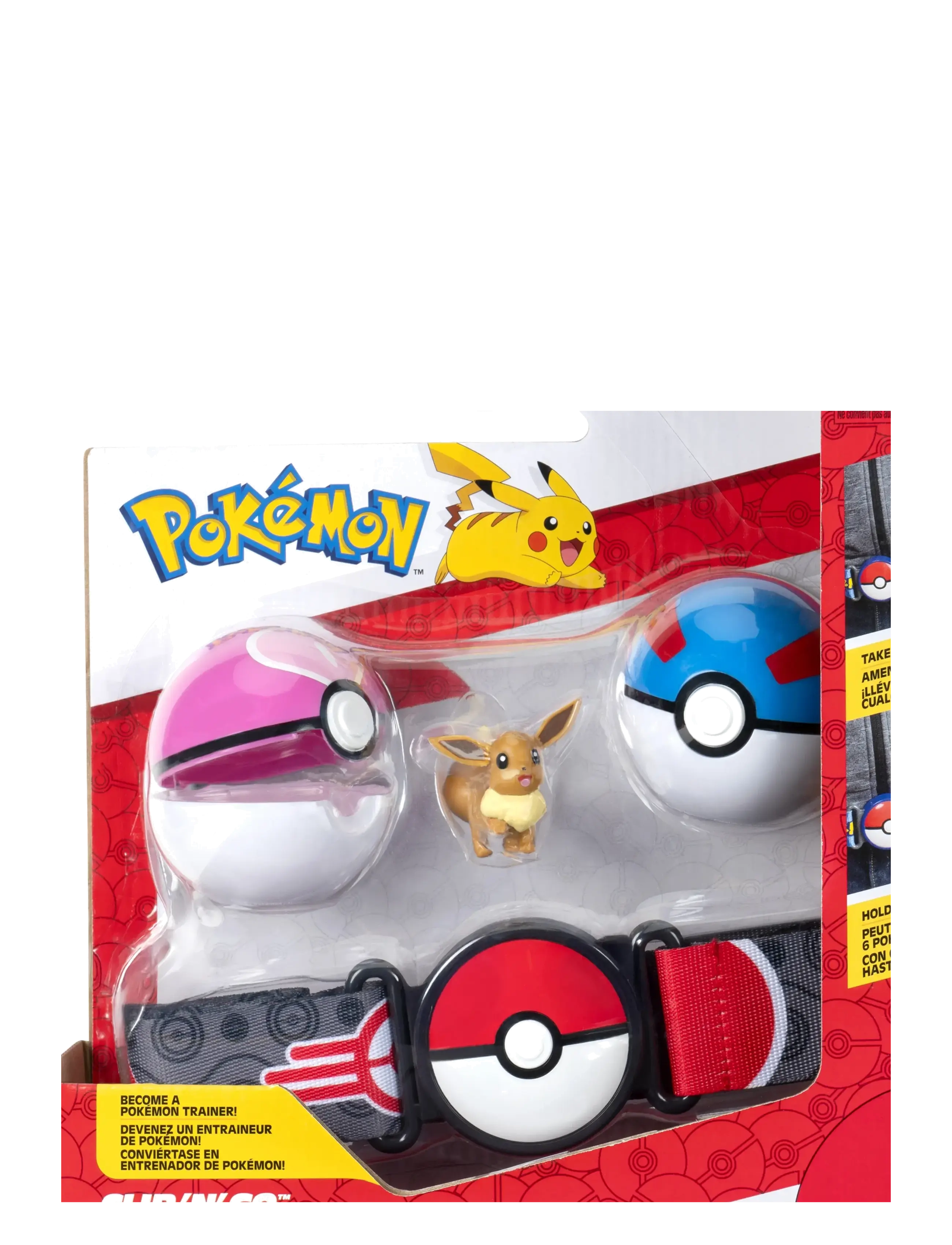 Pokemon POKEMON CLIP N GO BELT SET EEVEE - 4 for 3 - MULTI COLOUR / pink/rose