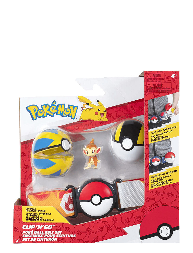 Pokemon - POKEMON CLIP N GO BELT SET CHIMCHAR - leksakssets & figurer - multi colour - 0