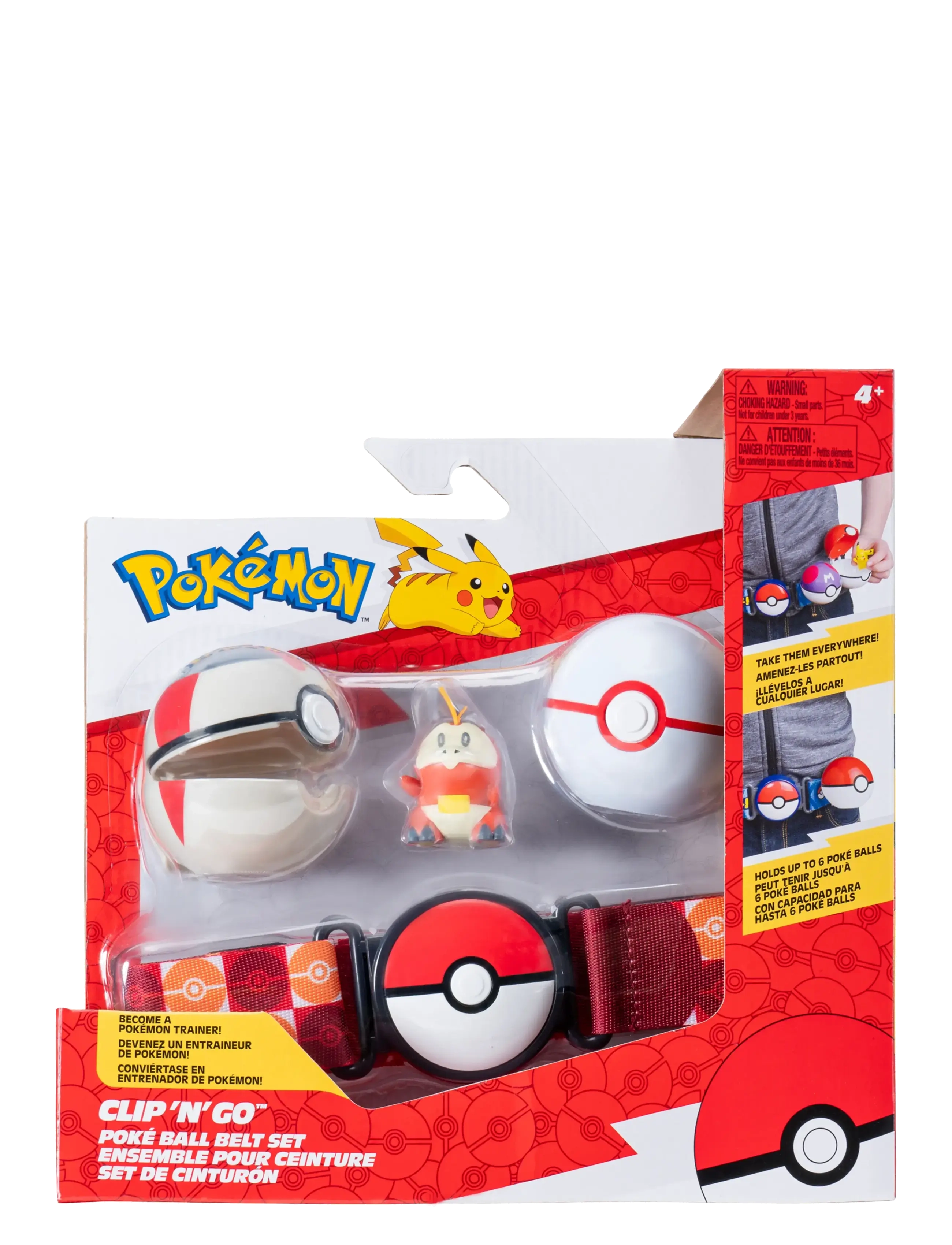 Pokemon Pokemon Clip N Go Belt Set Fuecoco, One Size, Red, Legesæt Og Actionfigurer > Film- Og Eventyrfigurer, Børn