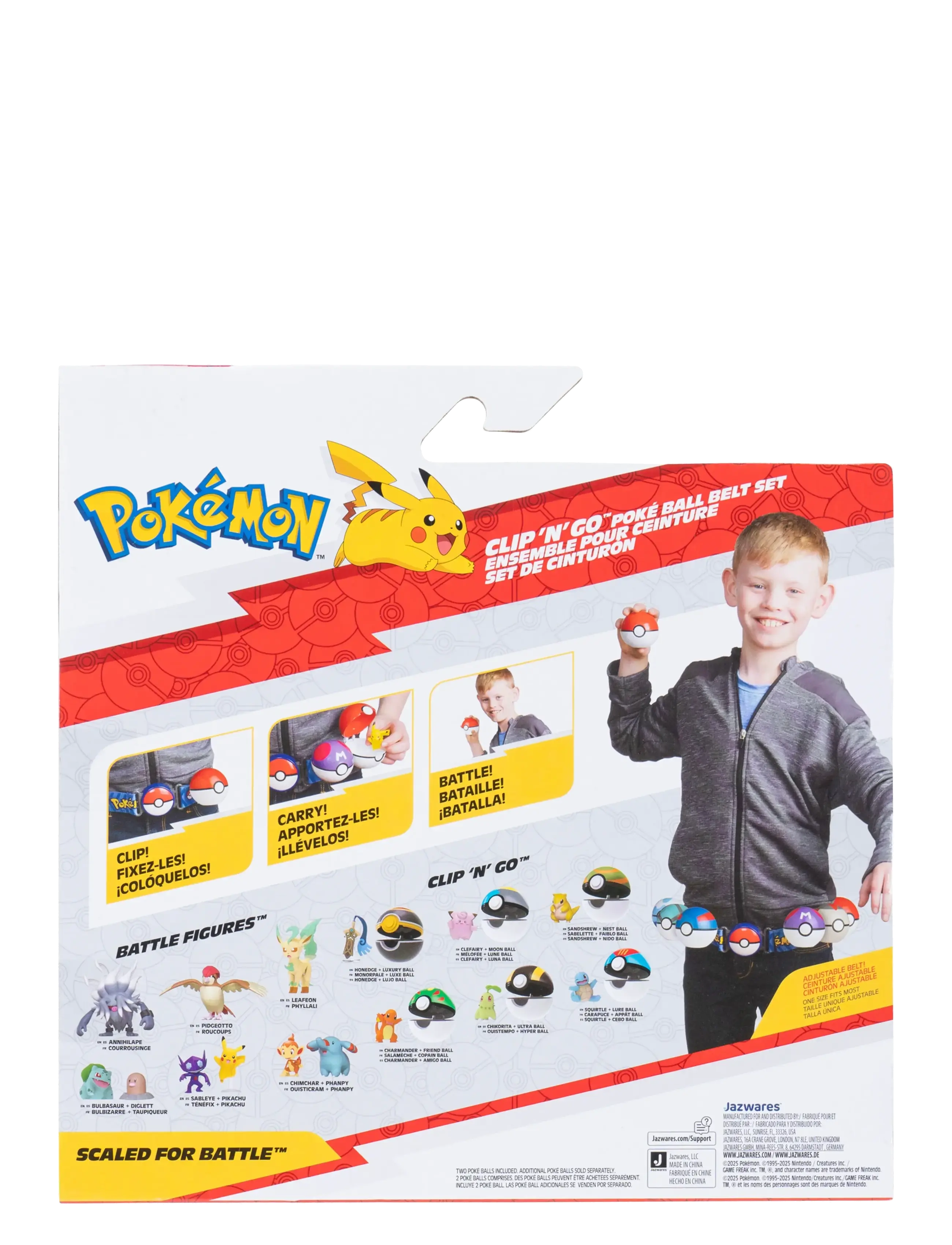 Pokemon - POKEMON CLIP N GO BELT SET FUECOCO - leksakssets & figurer - multi colour - 2