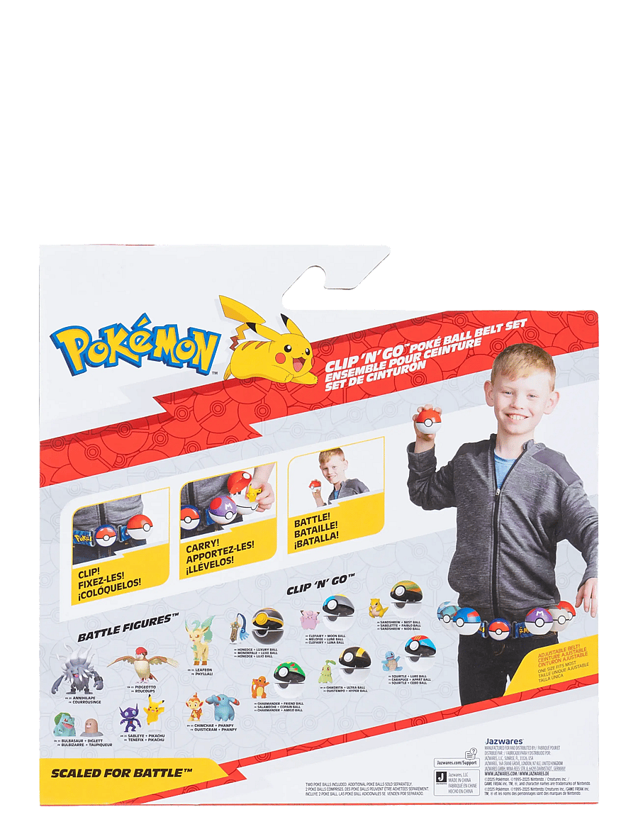 Pokemon - POKEMON CLIP N GO BELT SET FUECOCO - leksakssets & figurer - multi colour - 2