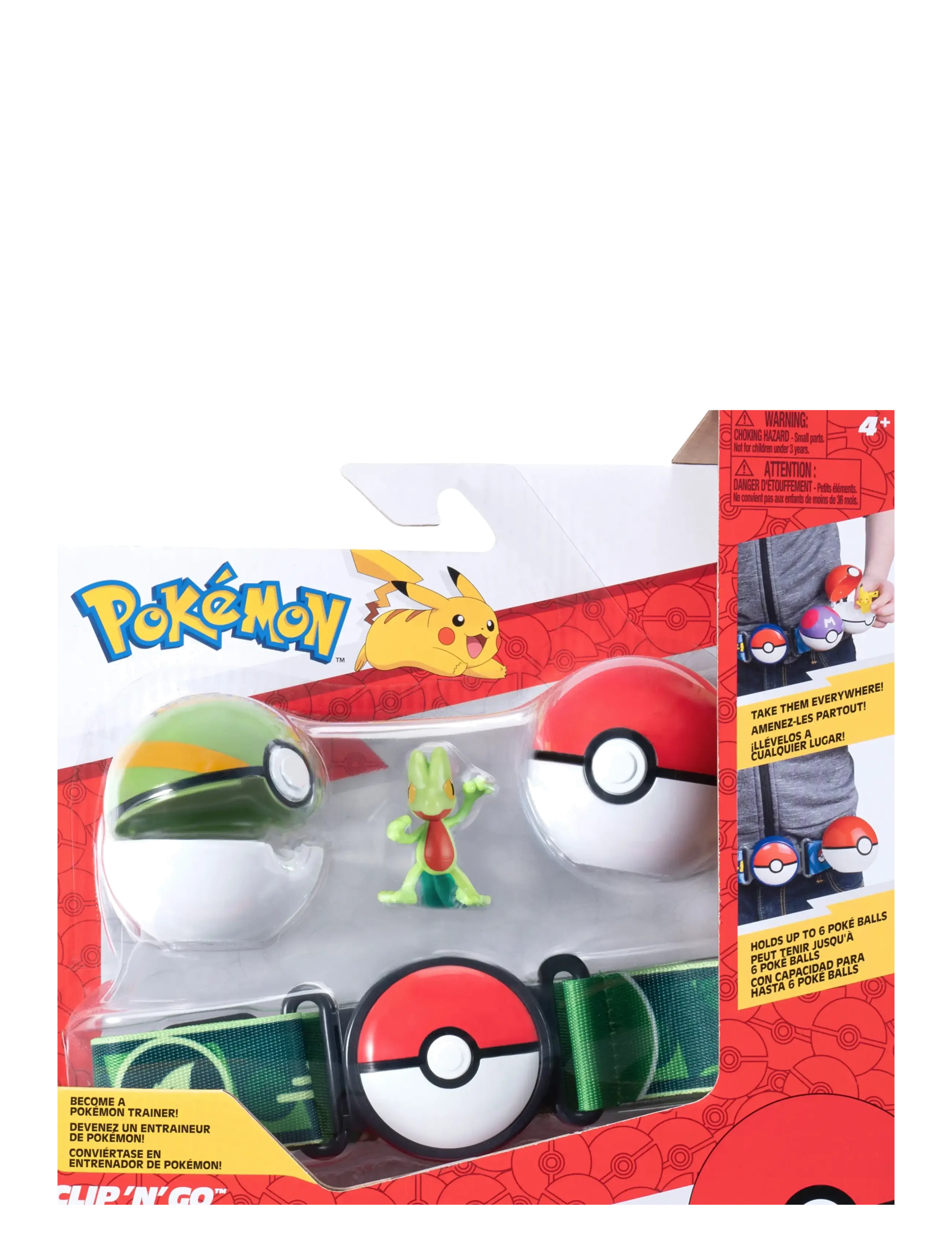 Pokemon Pokemon Clip N Go Belt Set Treecko, One Size, Green, Legesæt Og Actionfigurer > Film- Og Eventyrfigurer, Børn