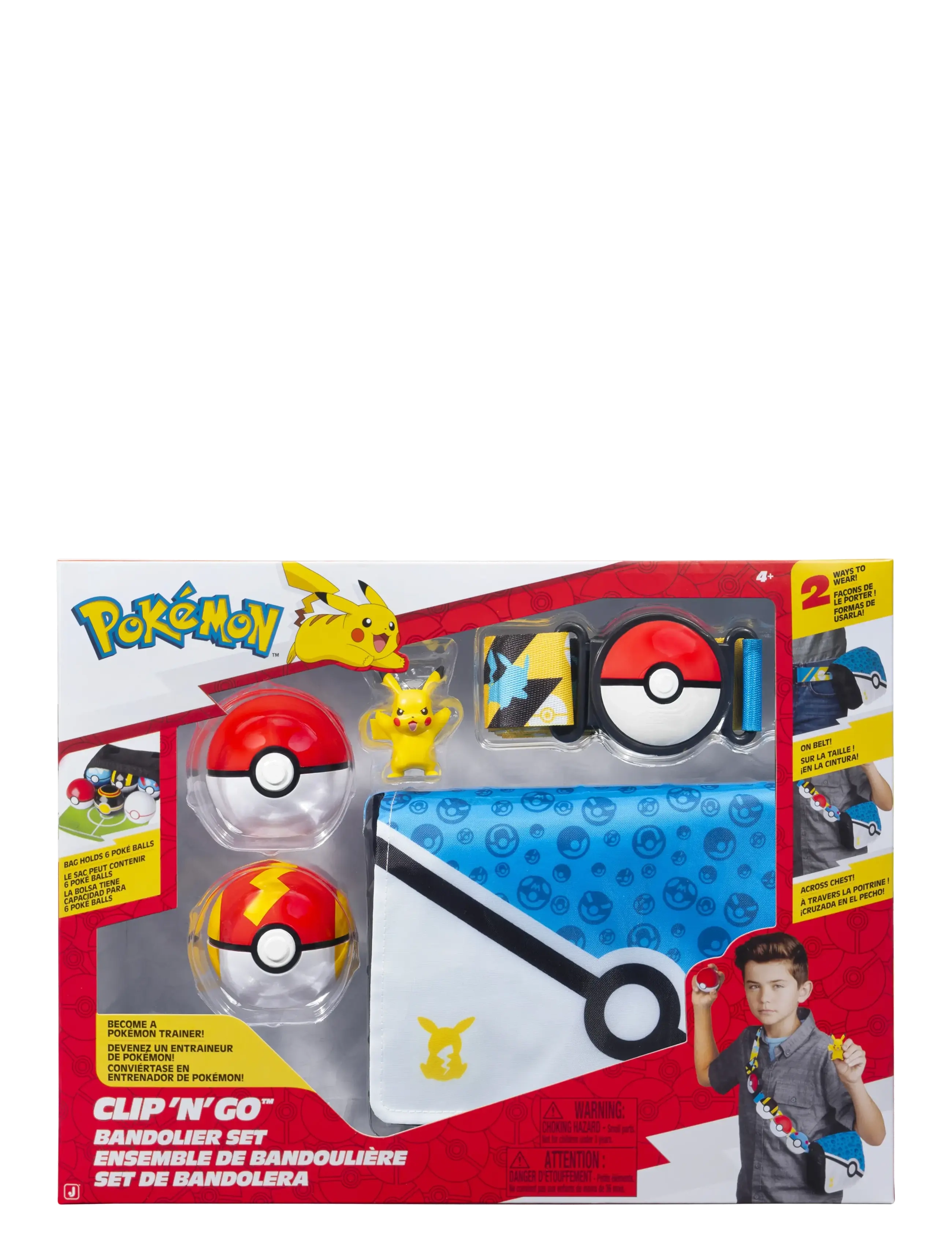 Pokemon Pokemon Clip N Go Bandolier Set Pikachu, One Size, Multi/patterned, Legesæt Og Actionfigurer > Legesæt, Børn