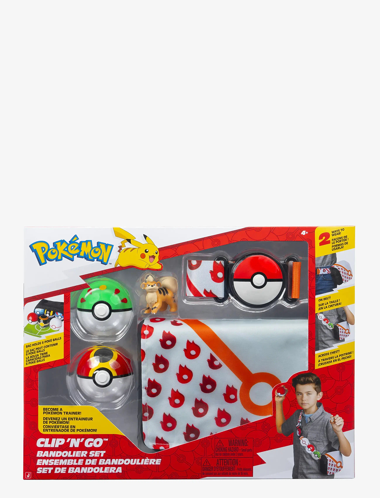 Pokemon - POKEMON CLIP N GO BANDOLIER SET GROWLITHE - legesæt - multi colour - 0