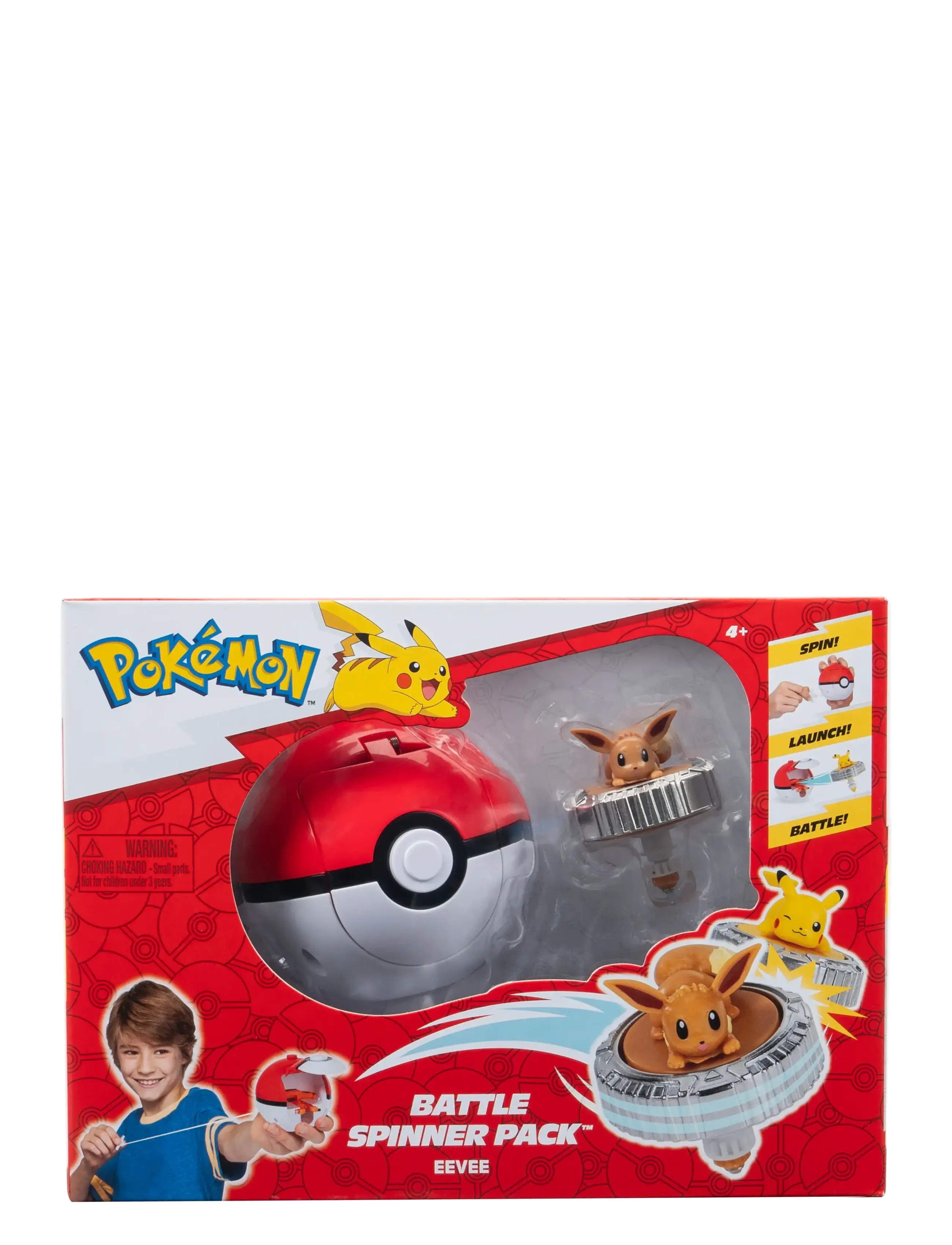 Pokemon Battle Spinner Eevee, Børn, Play Sæt, Rød, Str: ONE SIZE