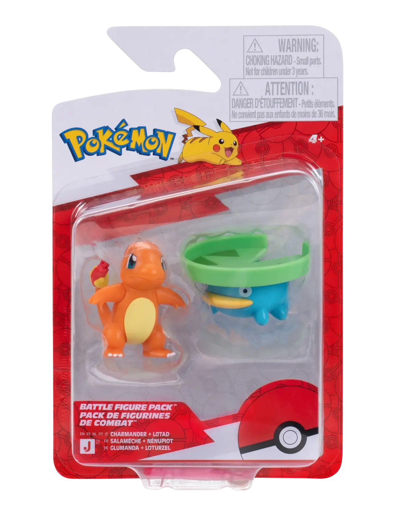 Pokemon Battle Figure Lotad/Charmander, Børn, Action Figures, Blå, Str: ONE SIZE