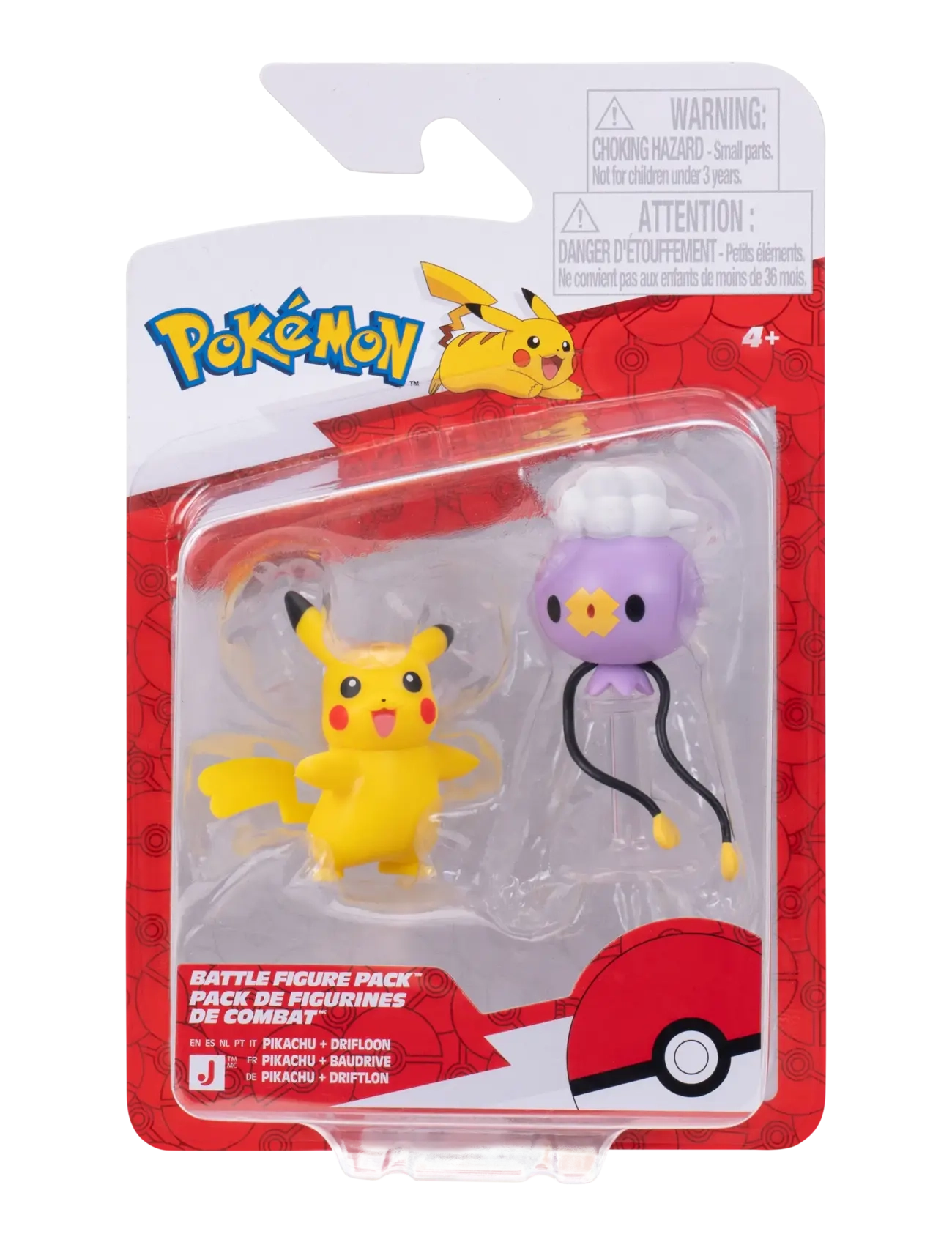 Pokemon Pokemon Battle Figure Drifloon/Pikachu, One Size, Yellow, Legesæt Og Actionfigurer > Actionfigurer, Børn