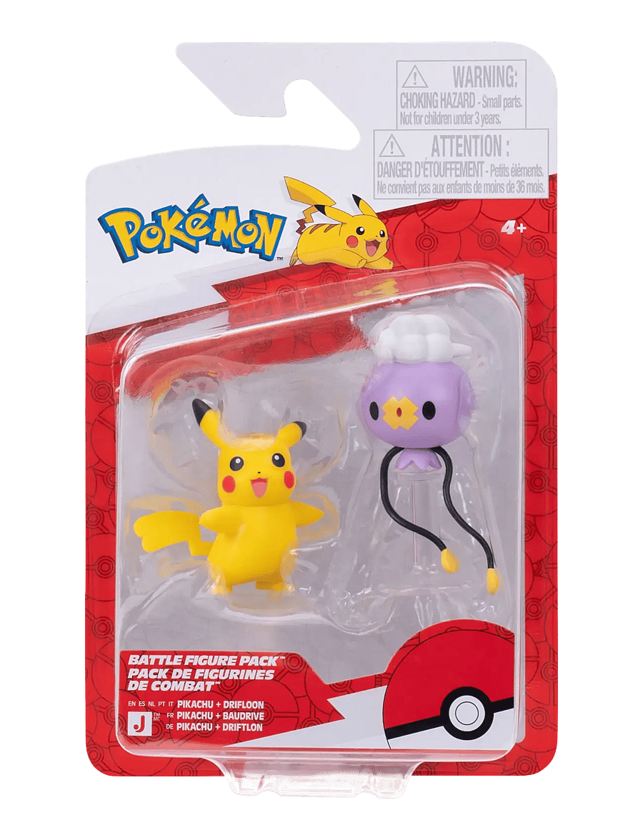 Pokemon - POKEMON BATTLE FIGURE DRIFLOON/PIKACHU - actionfigurer - multi colour - 0