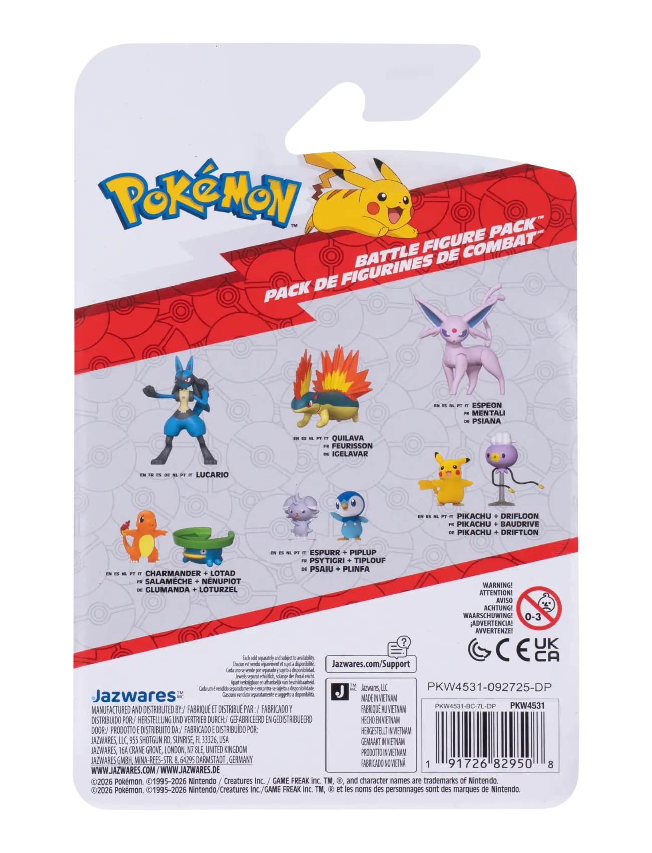 Pokemon - POKEMON BATTLE FIGURE DRIFLOON/PIKACHU - actionfigurer - multi colour - 1