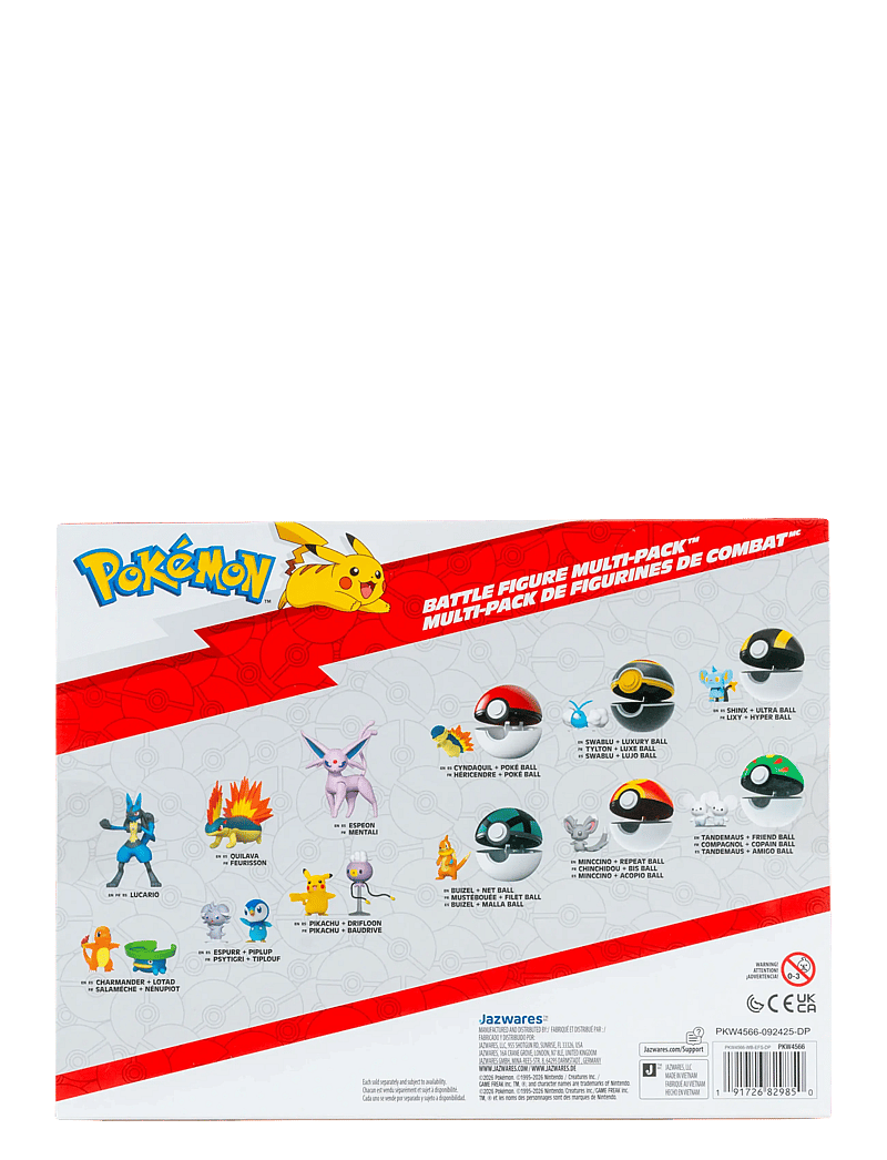Pokemon - POKEMON BATTLE FIGURE 6 PK - actionfigurer - multi colour - 1